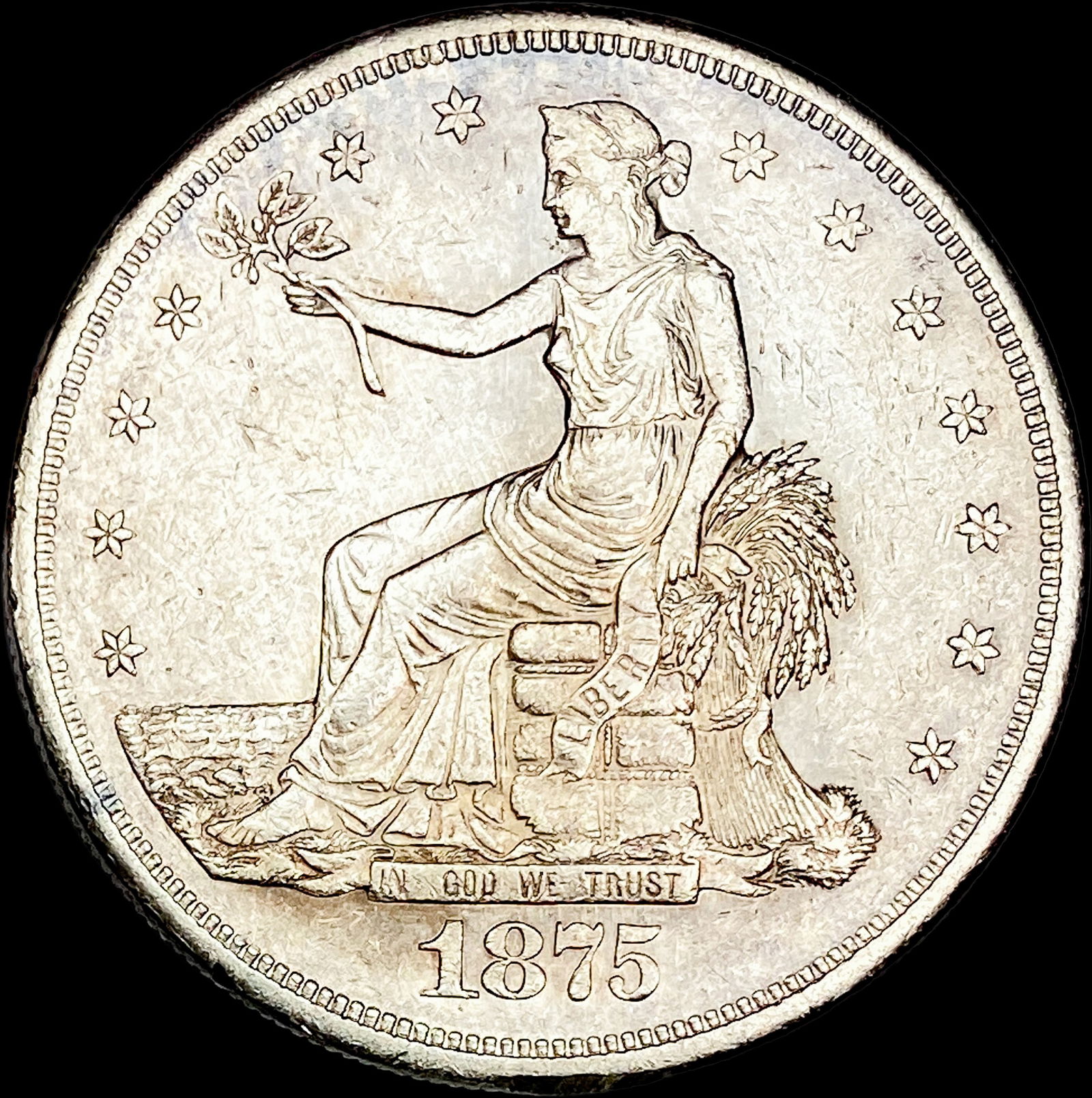 1875-S Silver Trade Dollar CLOSELY UNCIRCULATED (1 of 2)