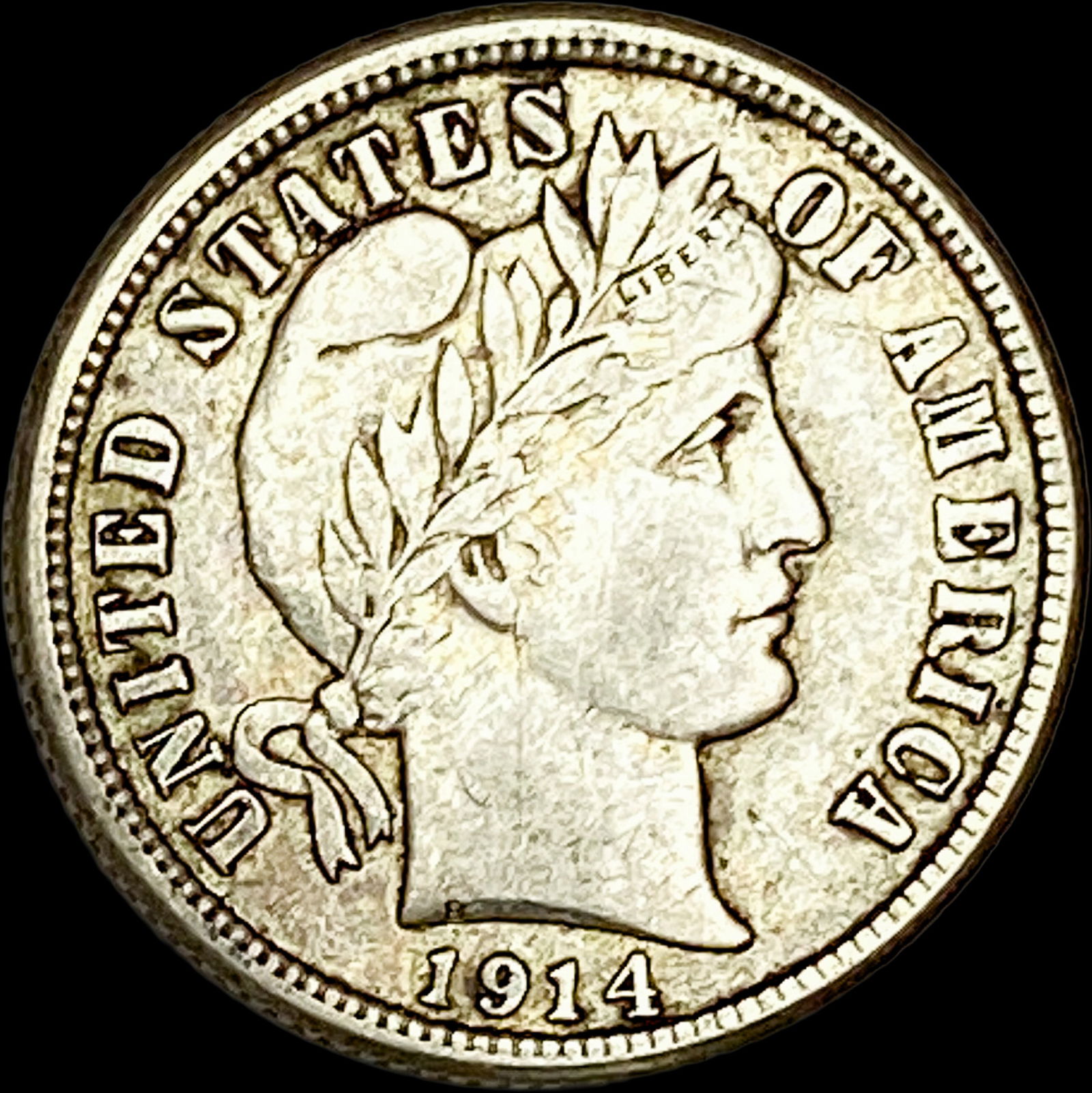 1914 Barber Dime NEARLY UNCIRCULATED (1 of 2)