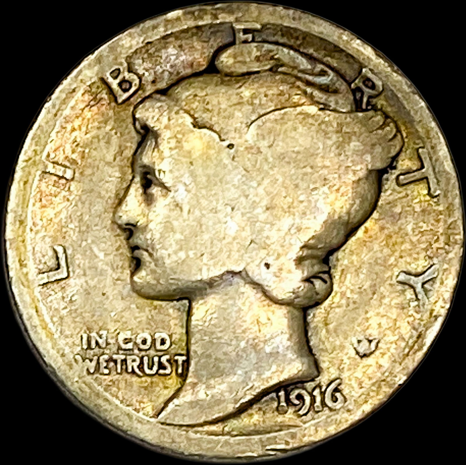 1916 Key Date Mercury Dime NICELY CIRCULATED (1 of 2)