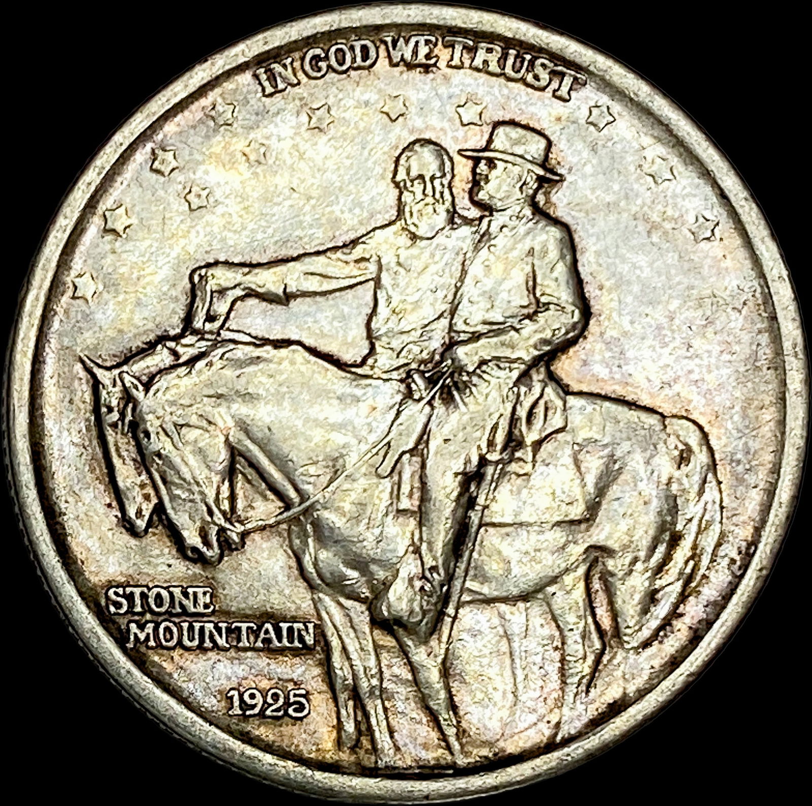 1925 Silver Stone Mountain Half Dollar NEARLY UNCIRCULATED (1 of 2)