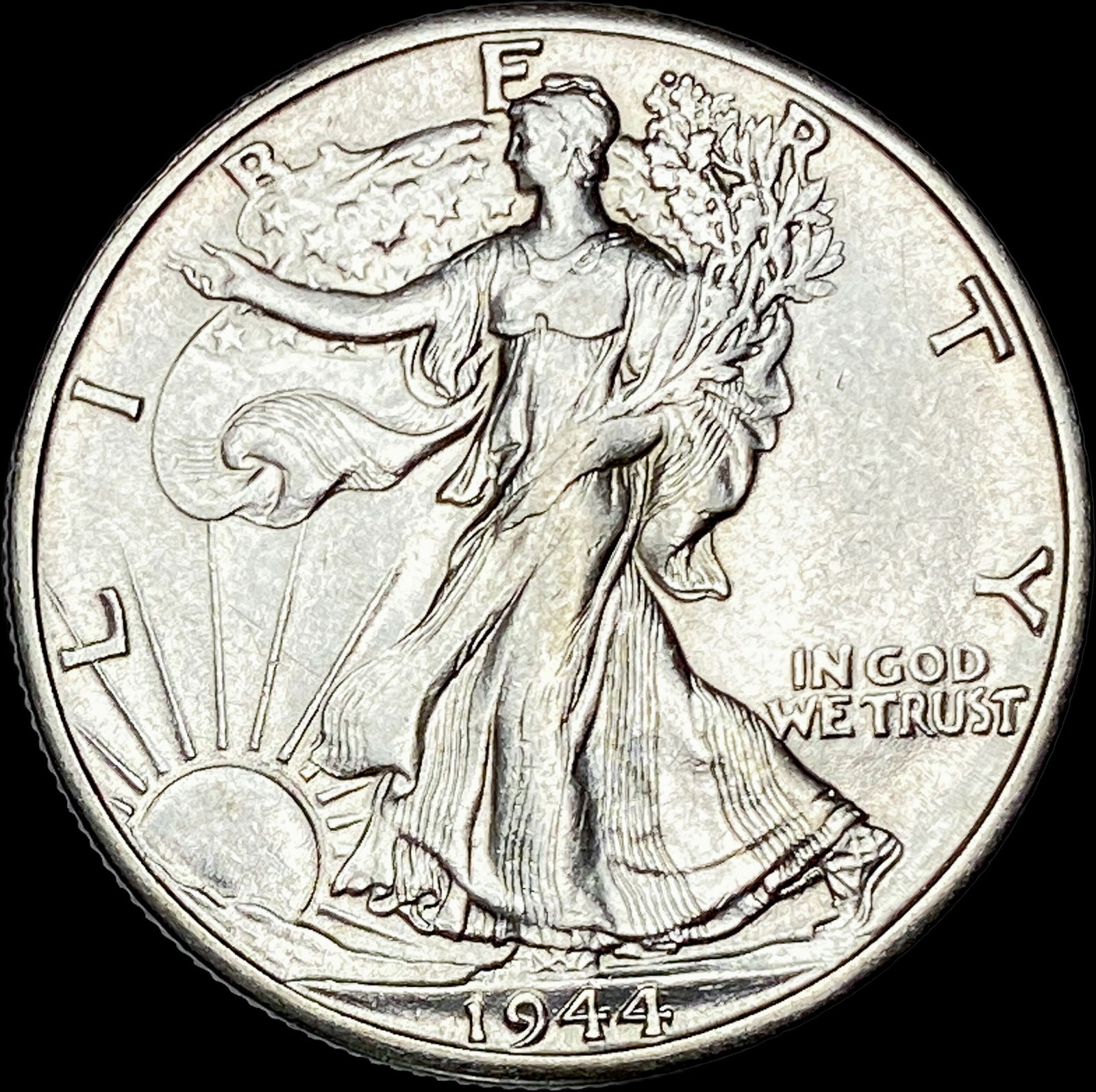 1944-D Silver Half Dollar Walking Liberty CLOSELY UNCIRCULATED (1 of 2)