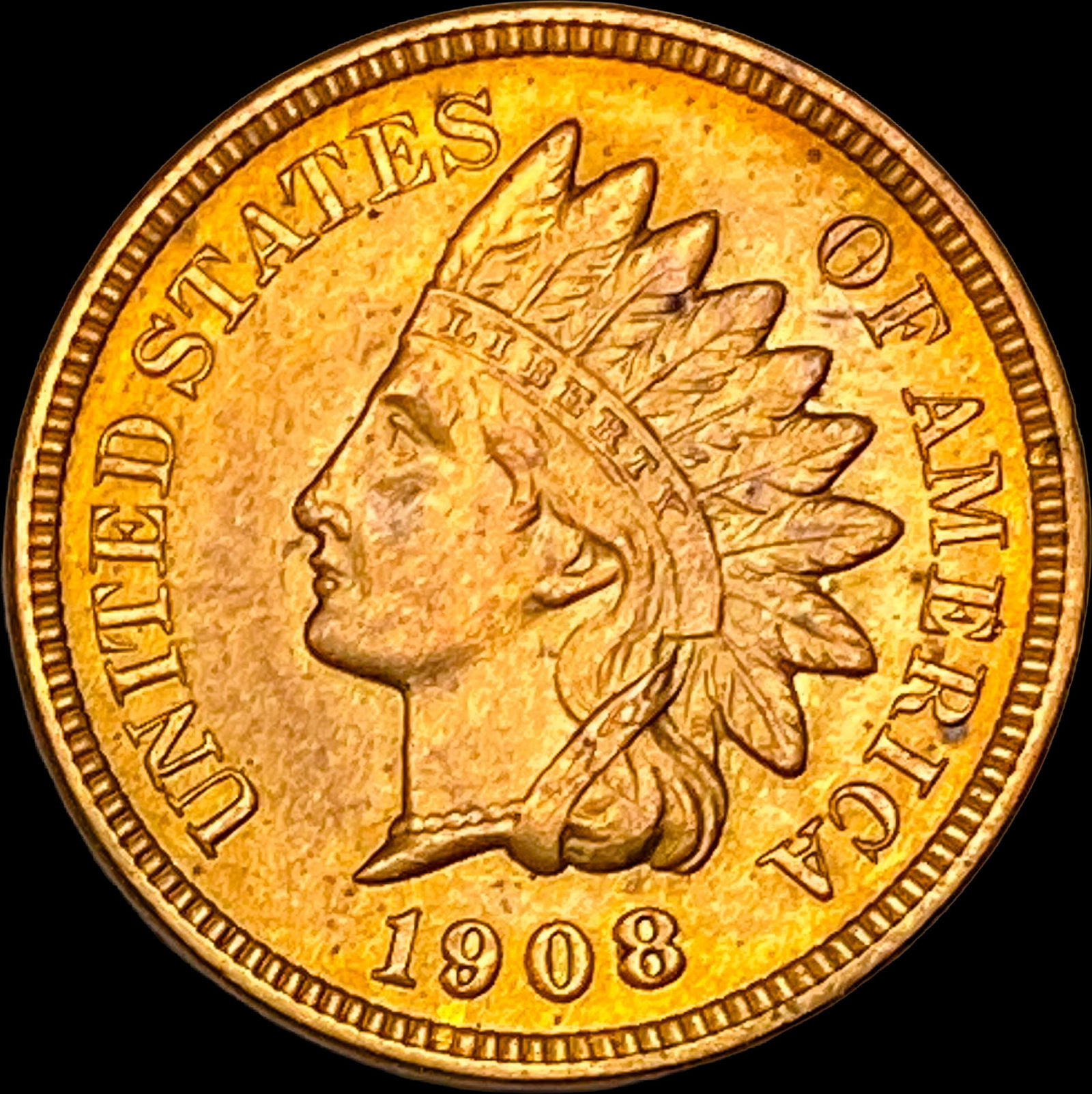 1908 Indian Head Cent UNCIRCULATED (1 of 2)