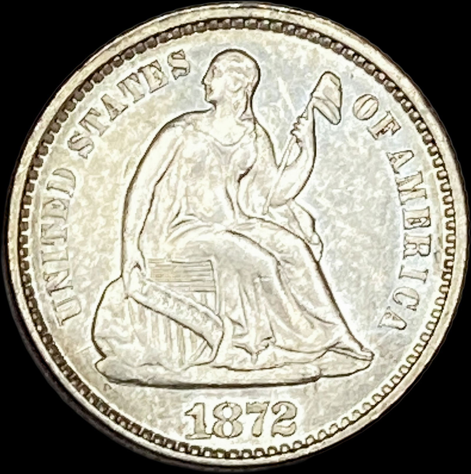 1872 Silver Half Dime UNCIRCULATED (1 of 2)