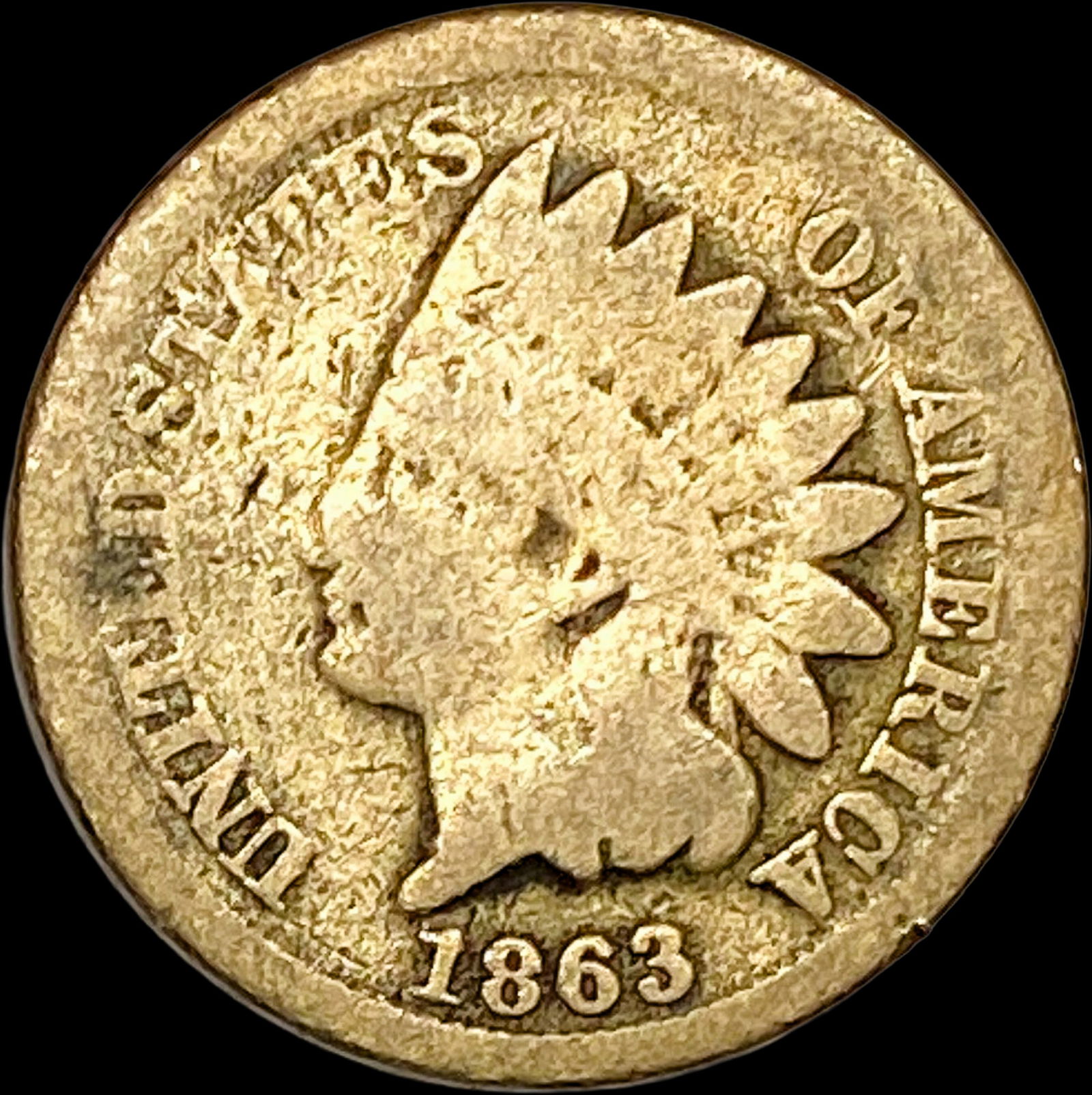 1863 Indian Head Cent NICELY CIRCULATED (1 of 2)