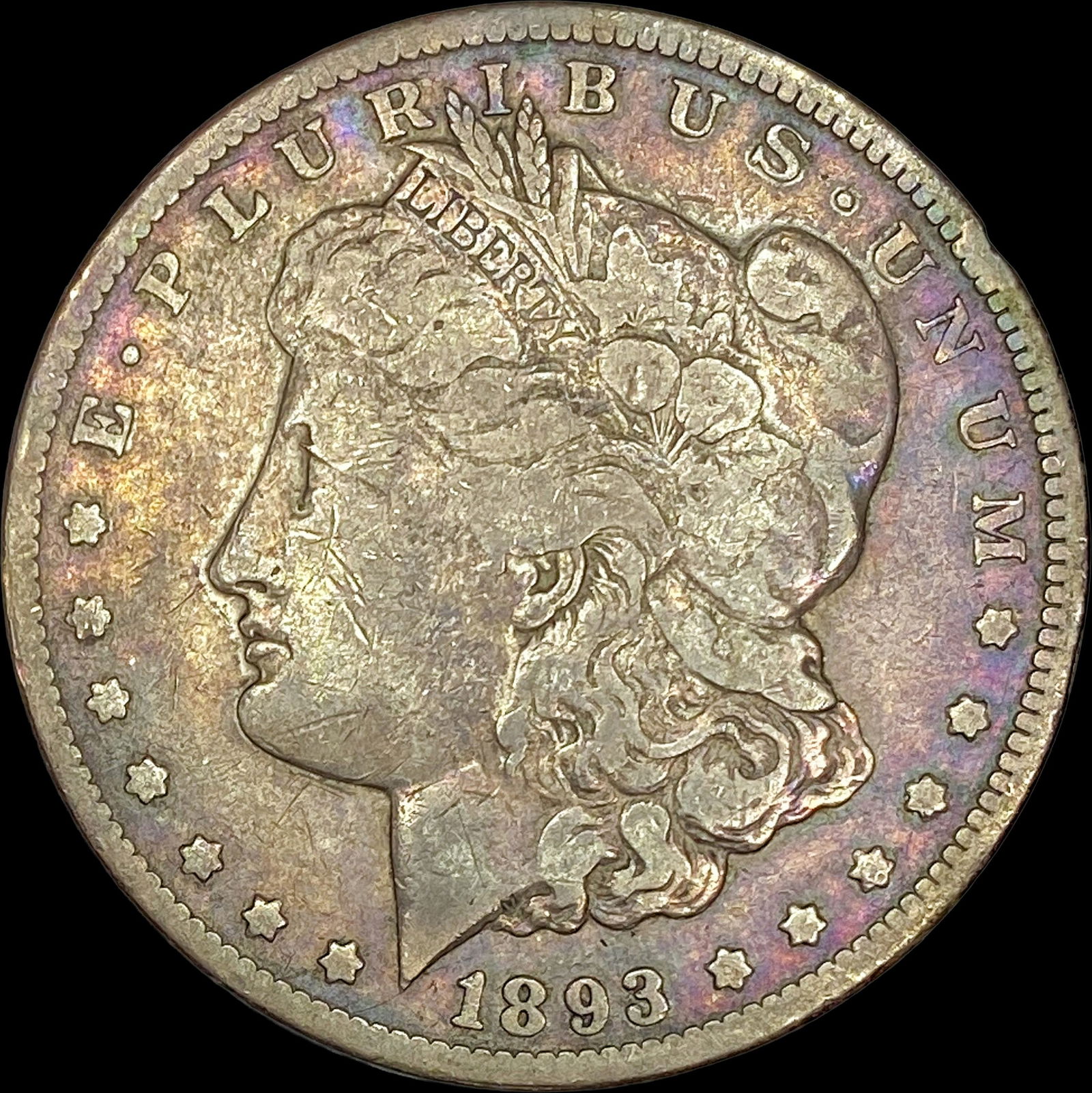 1893-CC Silver Morgan Dollar LIGHTLY CIRCULATED (1 of 2)