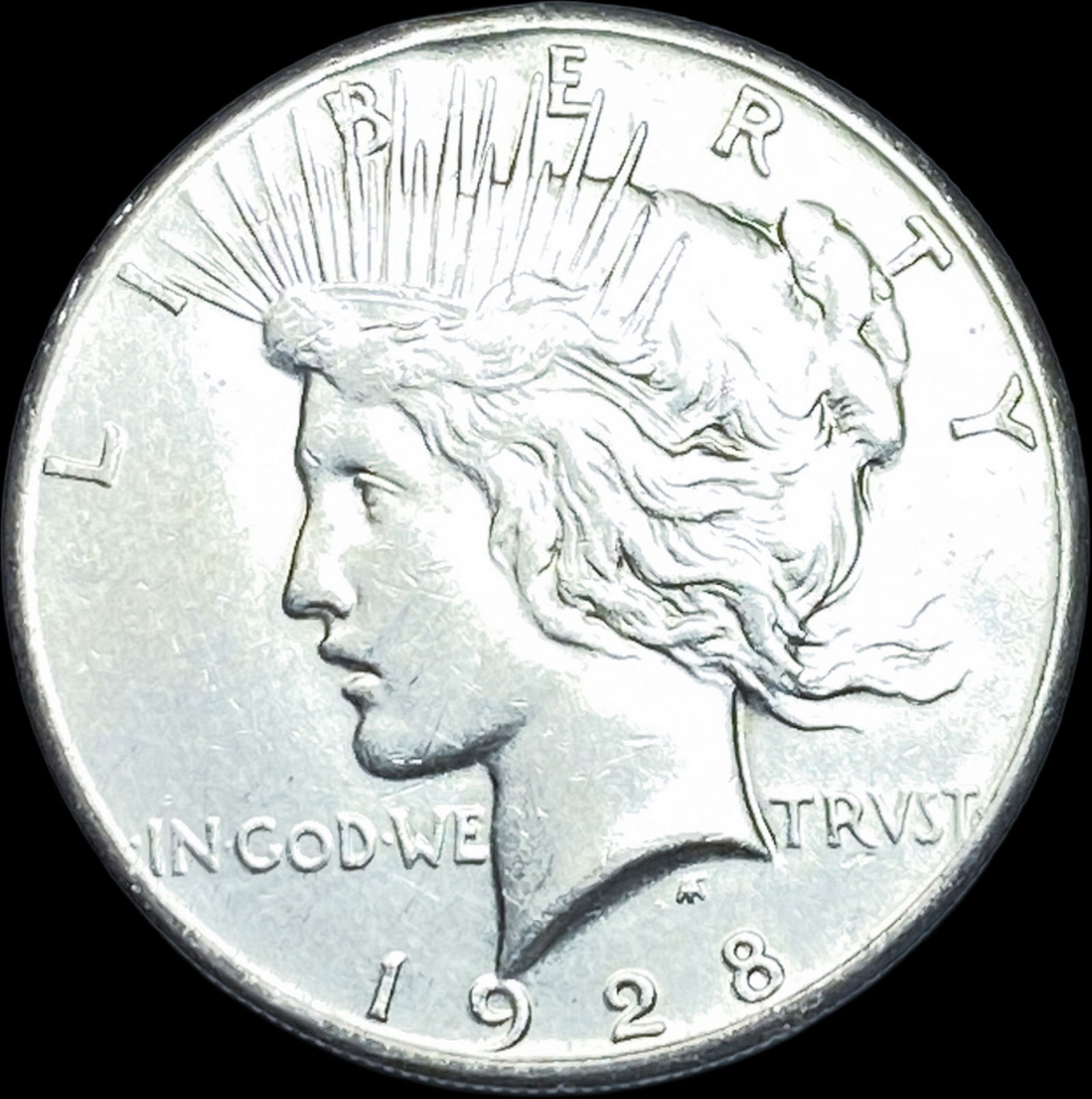 1928 Silver Peace Dollar CLOSELY UNCIRCULATED (1 of 2)