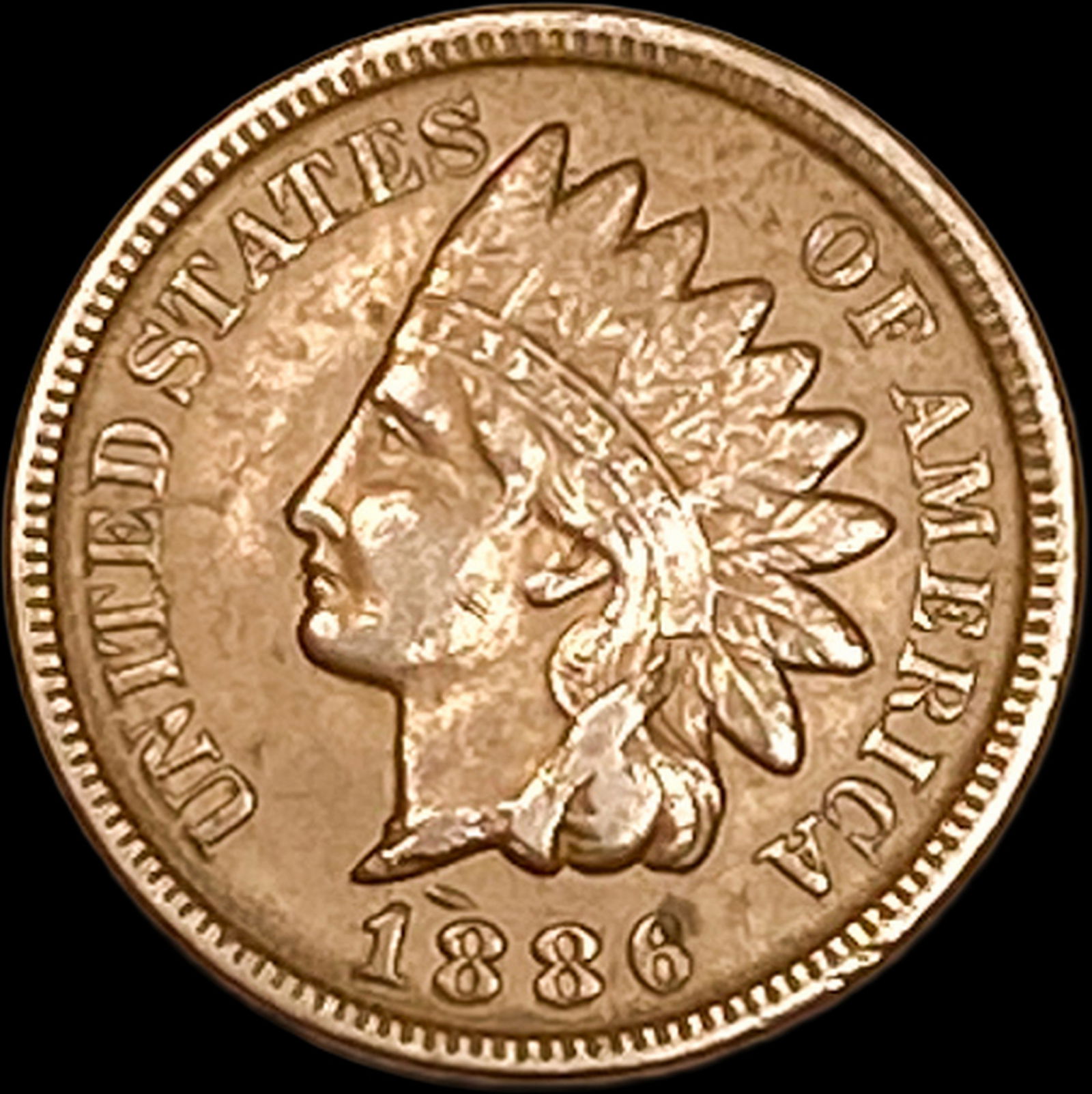 1886 Indian Head Cent CLOSELY UNCIRCULATED (1 of 2)