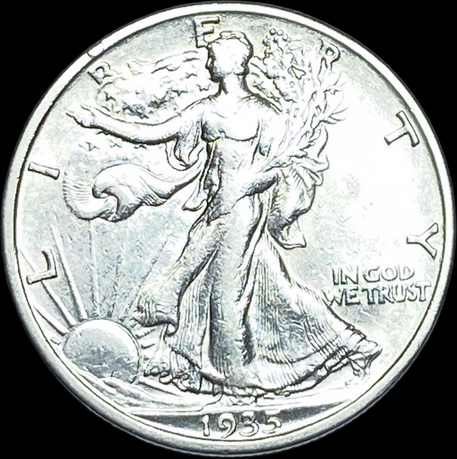 1935 Walking Liberty Half Dollar CLOSELY UNCIRCULATED (1 of 2)