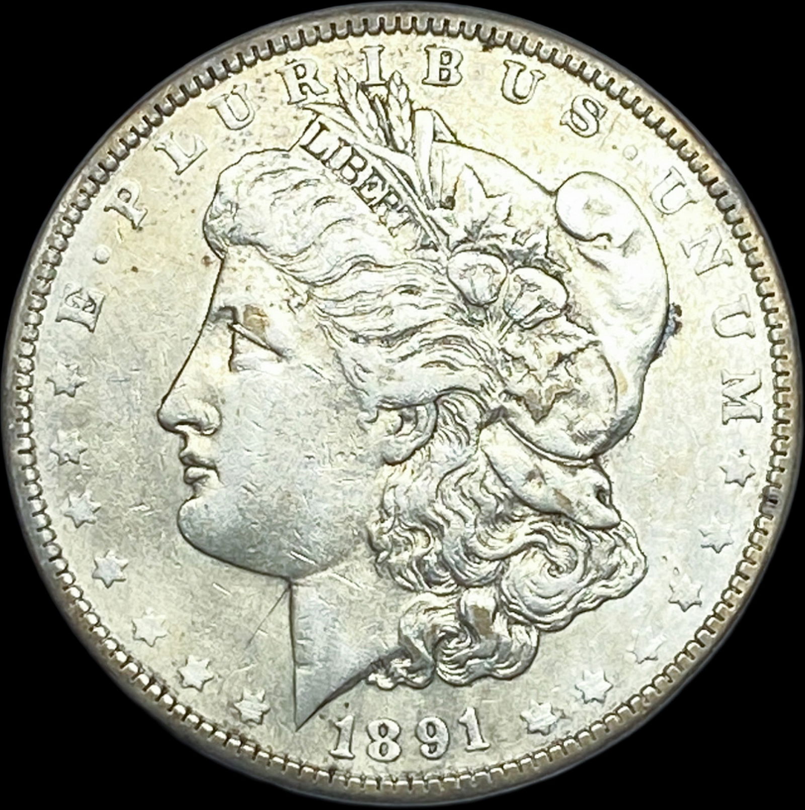 1891-S Silver Morgan Dollar NEARLY UNCIRCULATED (1 of 2)