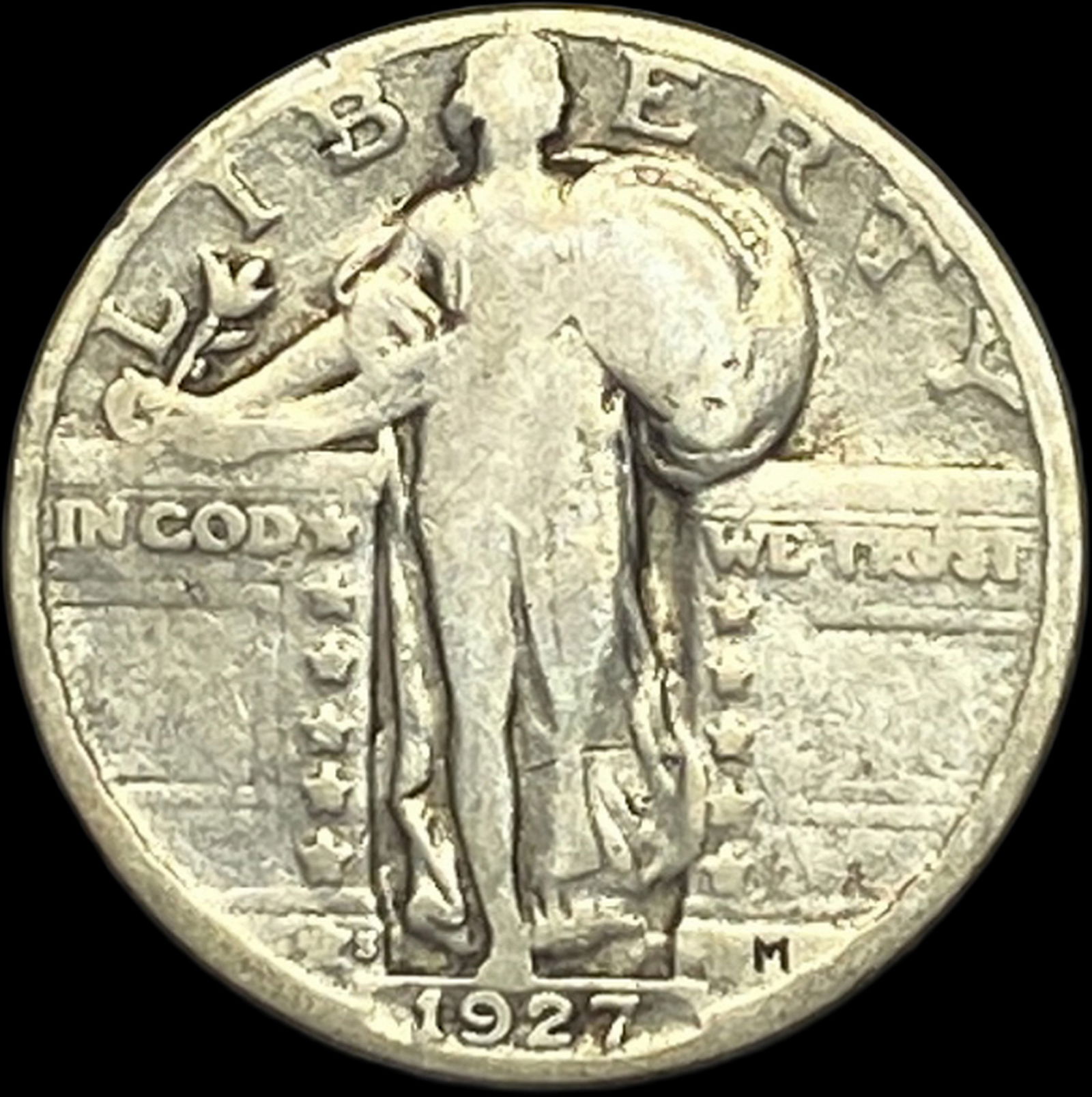 1927-S Silver Standing Liberty Quarter LIGHTLY CIRCULATED (1 of 2)