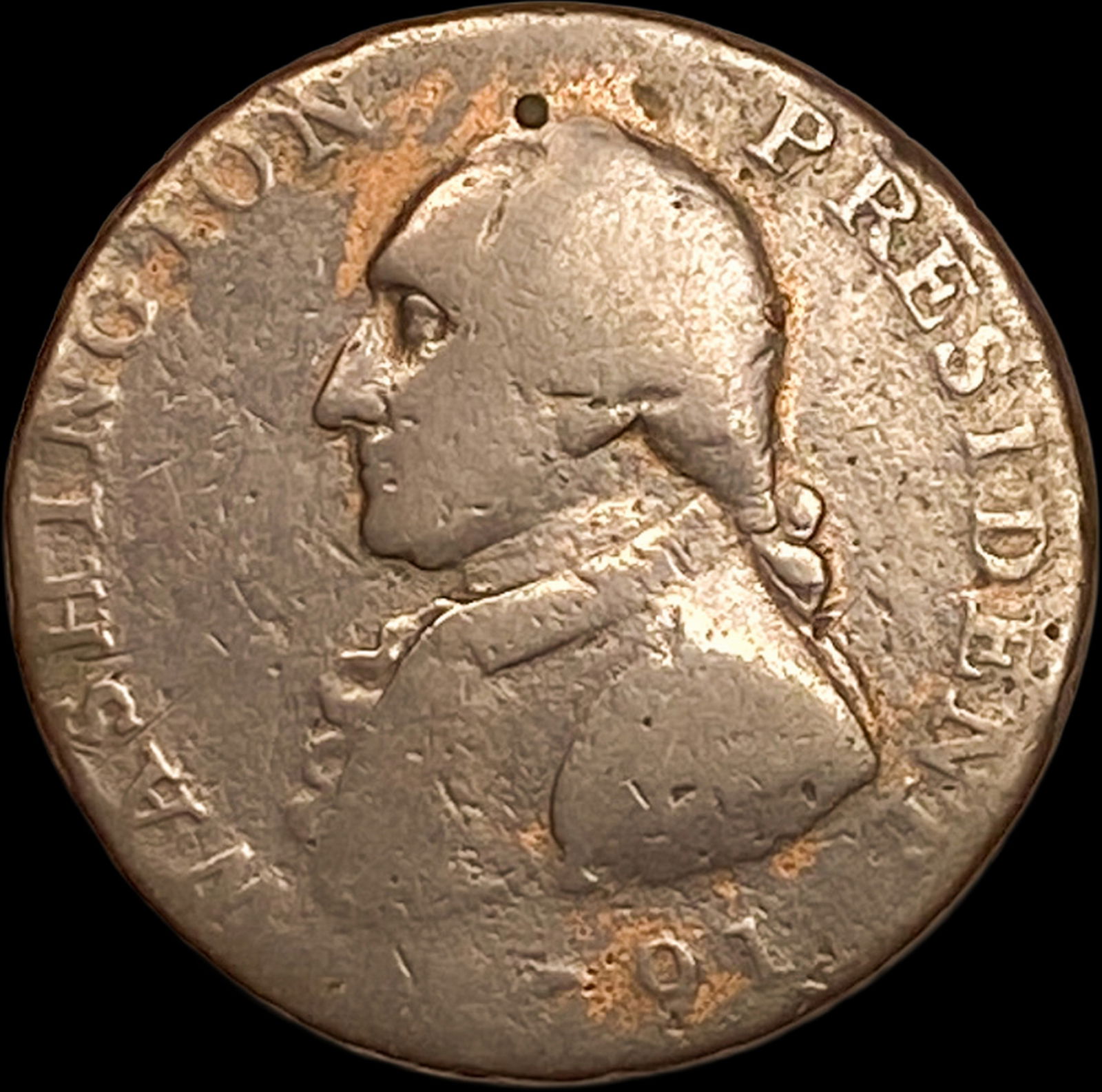 1791 Washington Cent Large Eagle Reverse NICELY CIRCULATED (1 of 2)