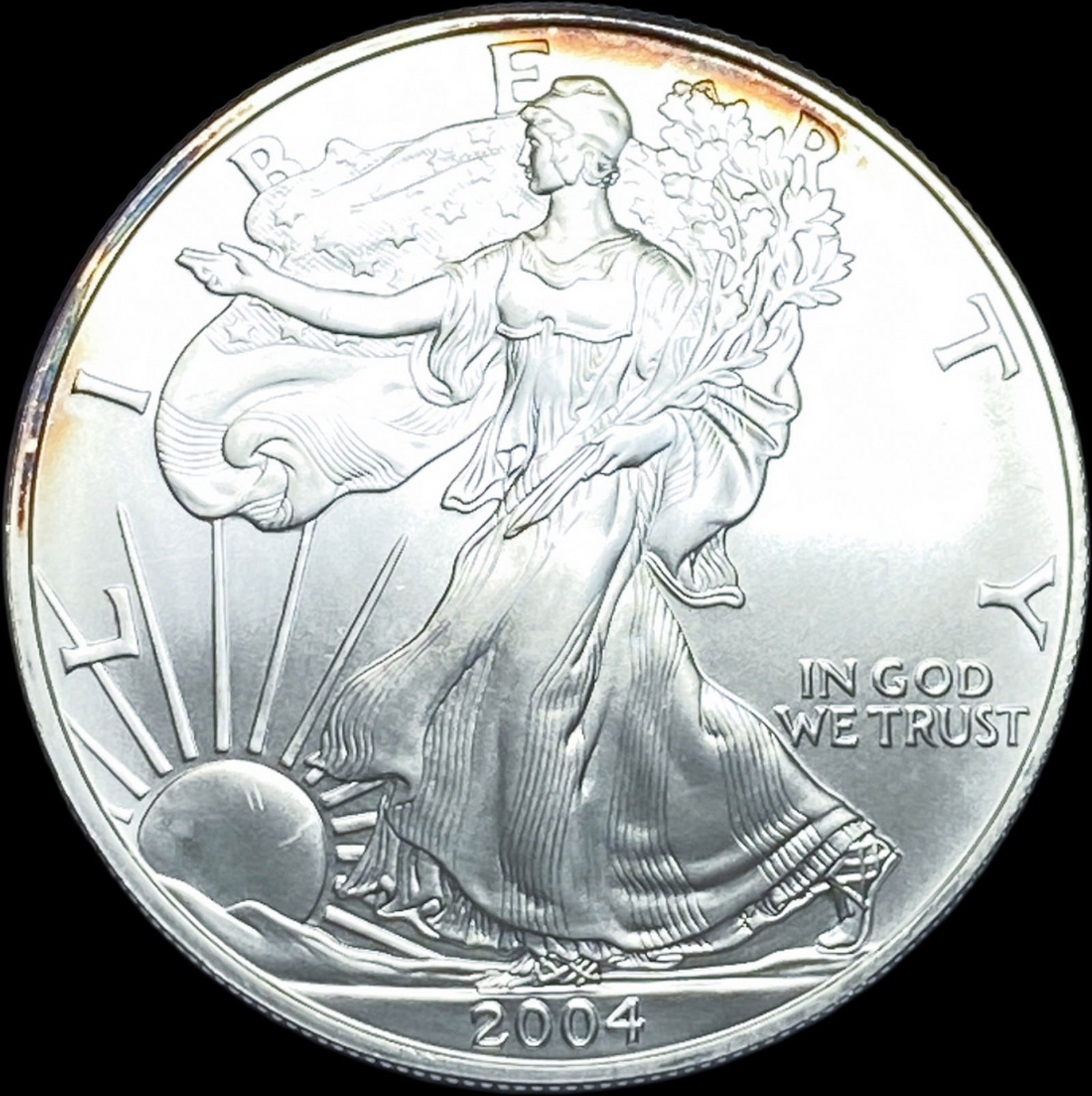 2004 1 oz Silver American Eagle $1 SUPERB GEM BU (1 of 2)