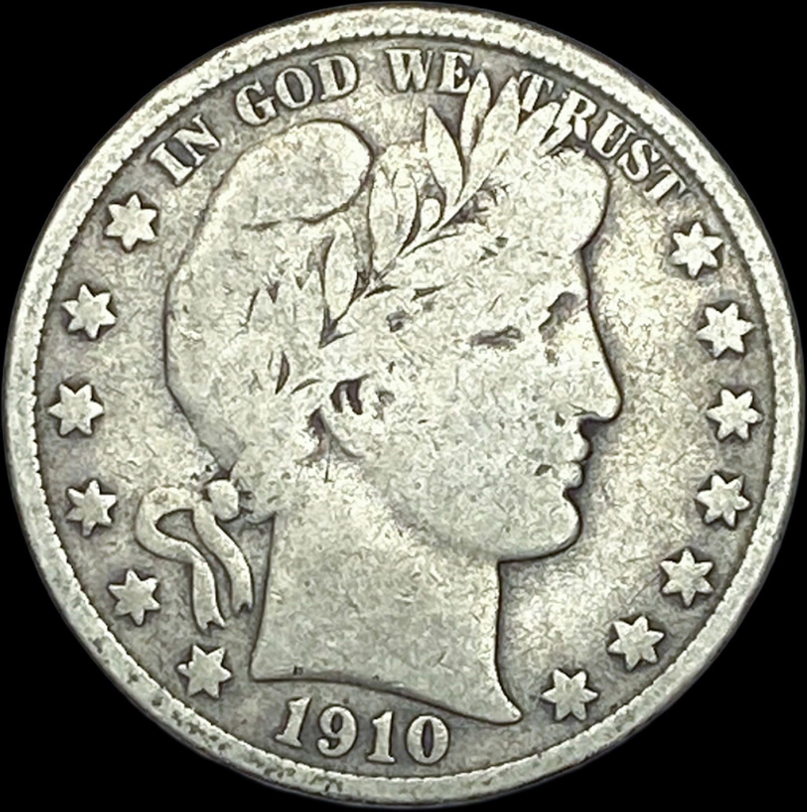 1910-S Silver Half Dollar NICELY CIRCULATED (1 of 2)
