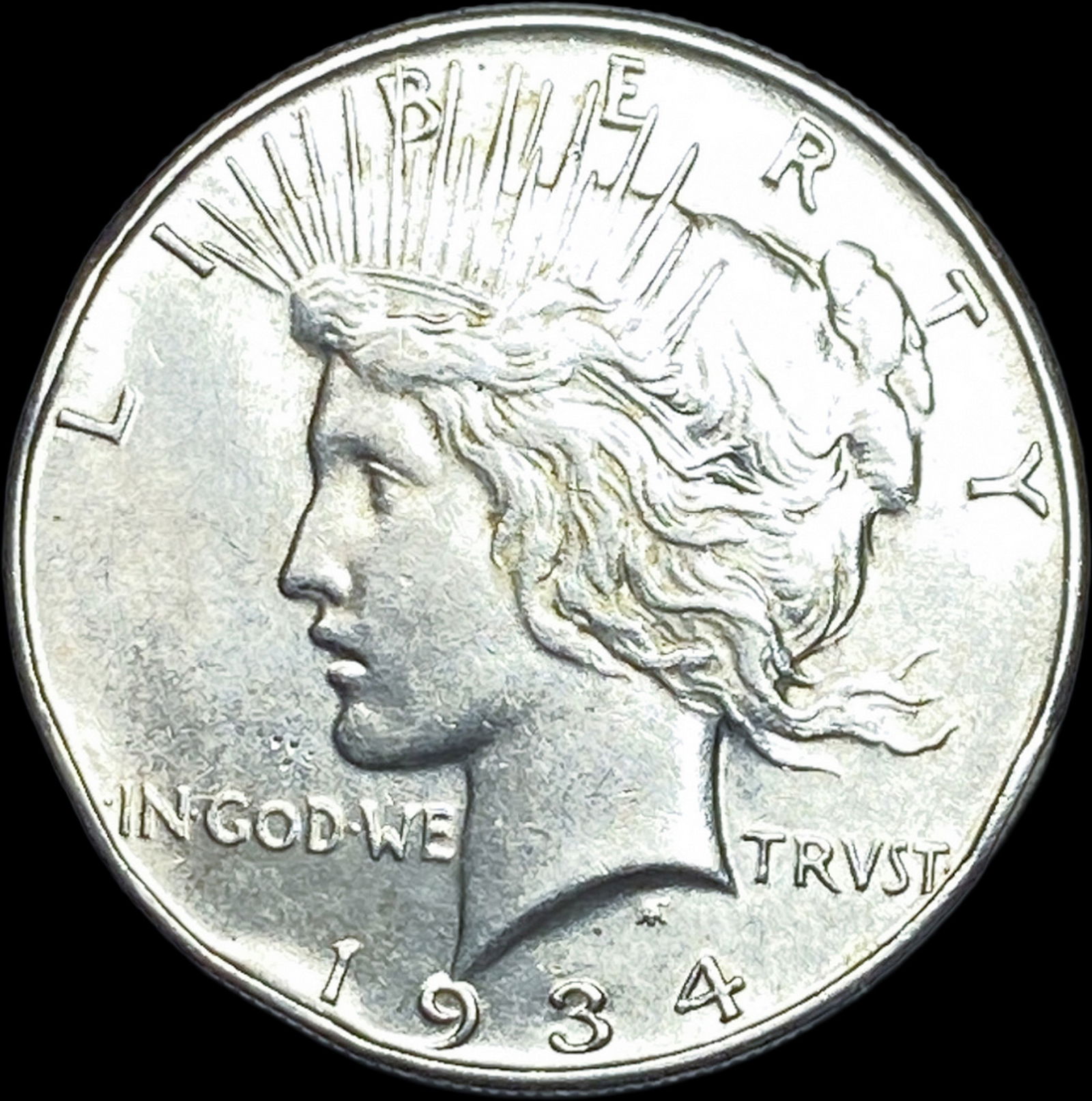 1934 Silver Peace Dollar CLOSELY UNCIRCULATED (1 of 2)
