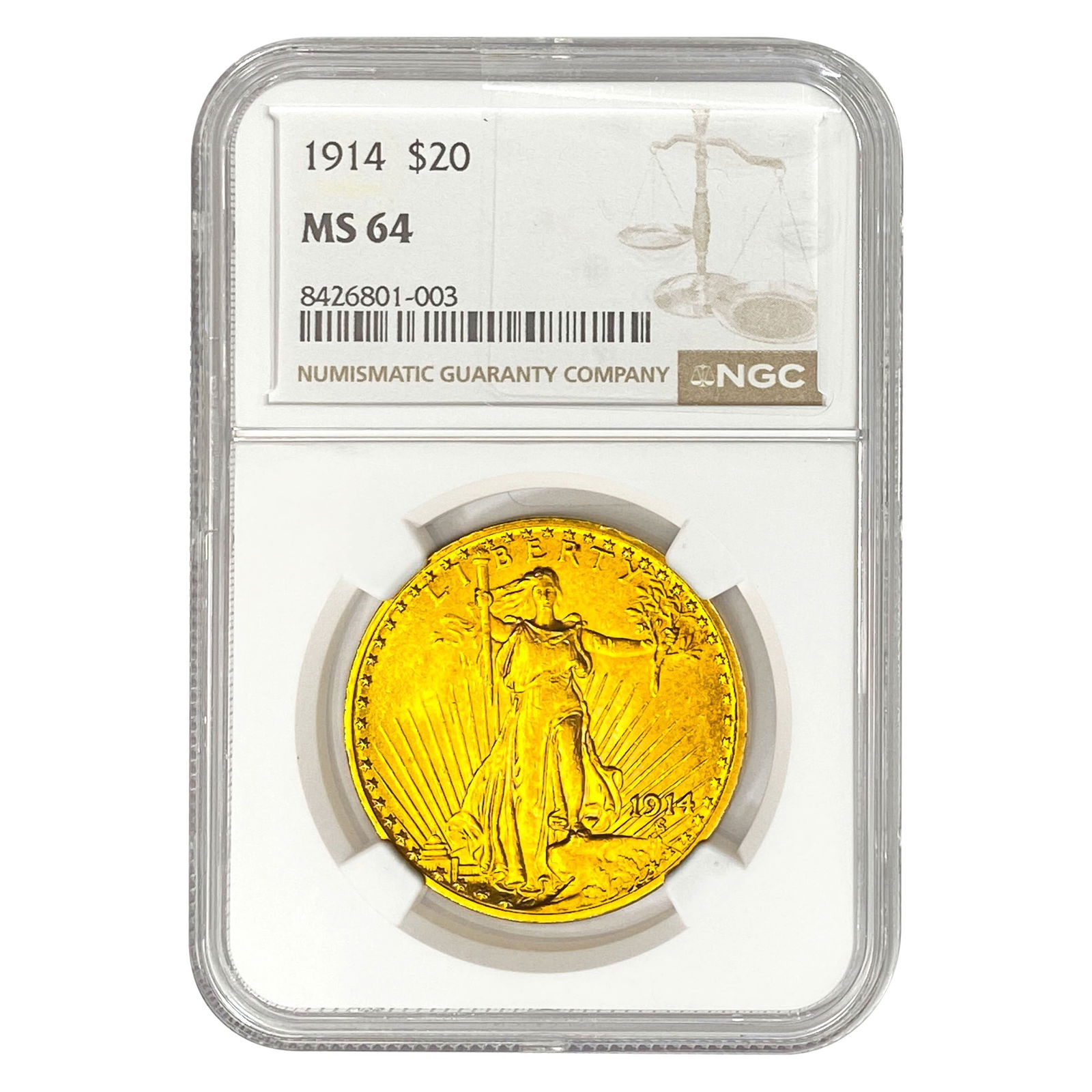 1914 $20 Gold Double Eagle NGC MS64 (1 of 2)