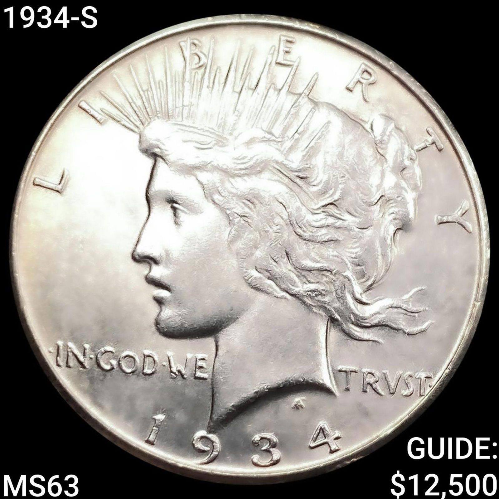 1934-S Silver Peace Dollar CHOICE BU (1 of 2)