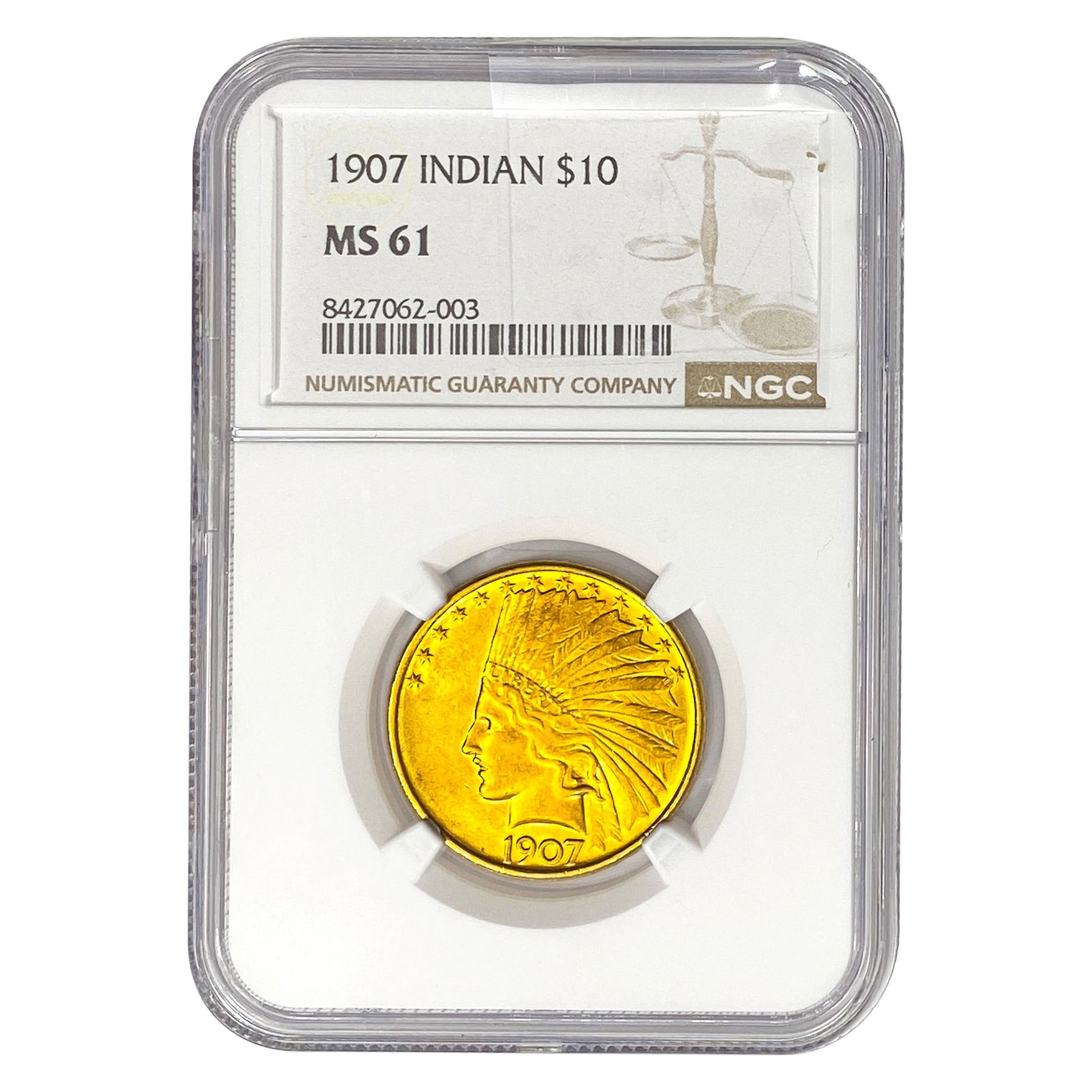 1907 $10 Gold Eagle NGC MS61 (1 of 2)