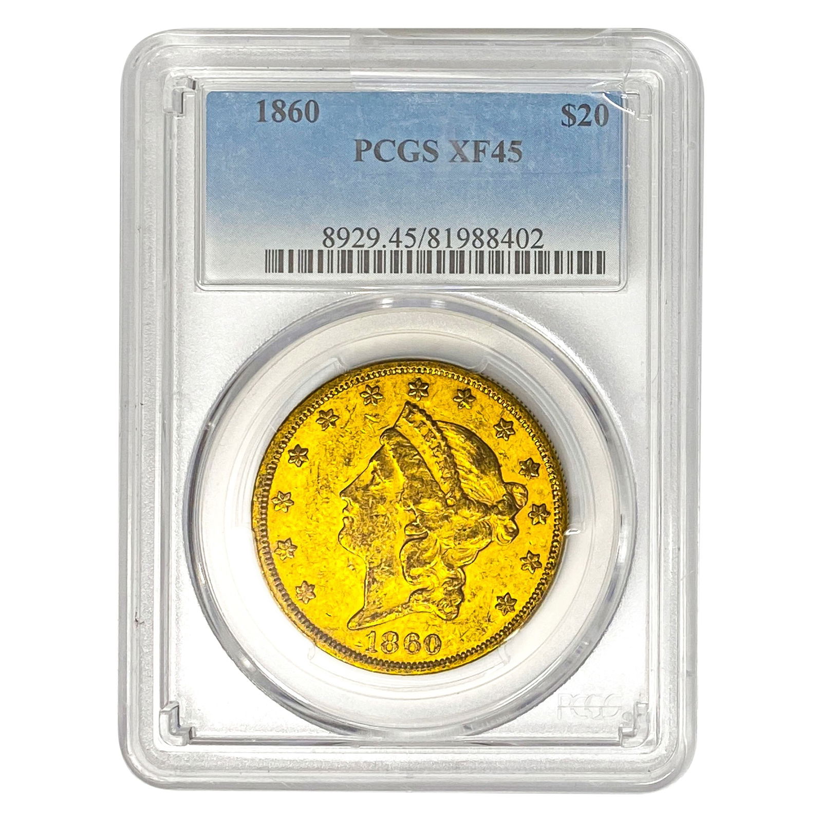 1860 $20 Gold Double Eagle PCGS XF45 (1 of 2)