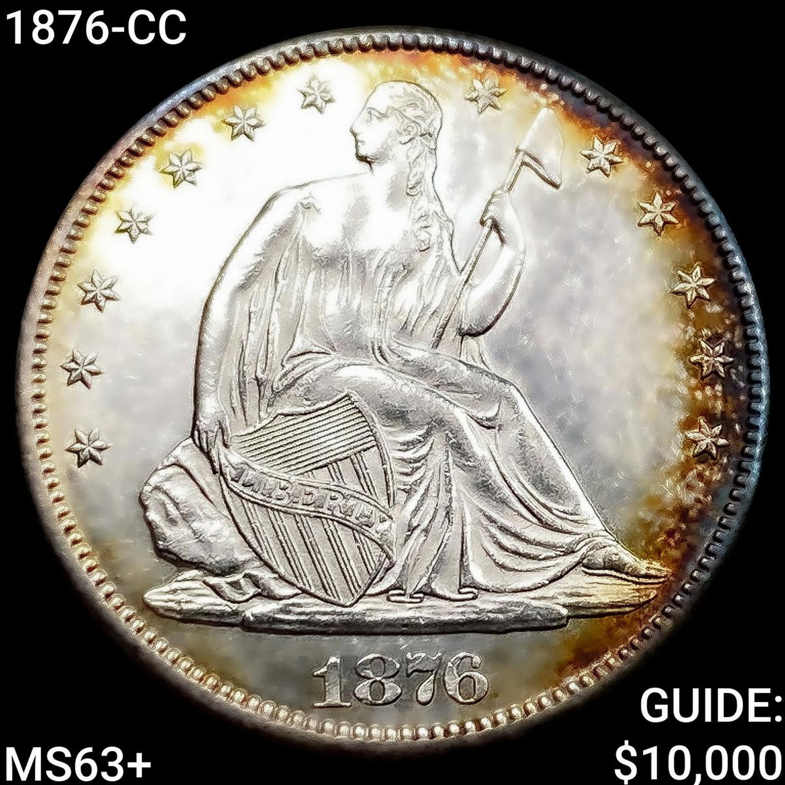 1876-CC Seated Liberty Half Dollar CHOICE BU+ (1 of 2)