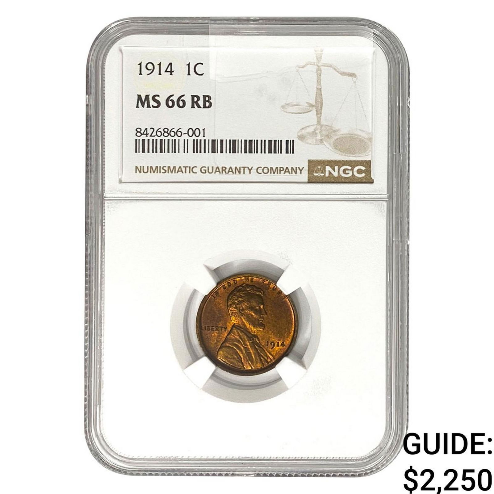 1914 Wheat Cent NGC MS66 RB (1 of 2)