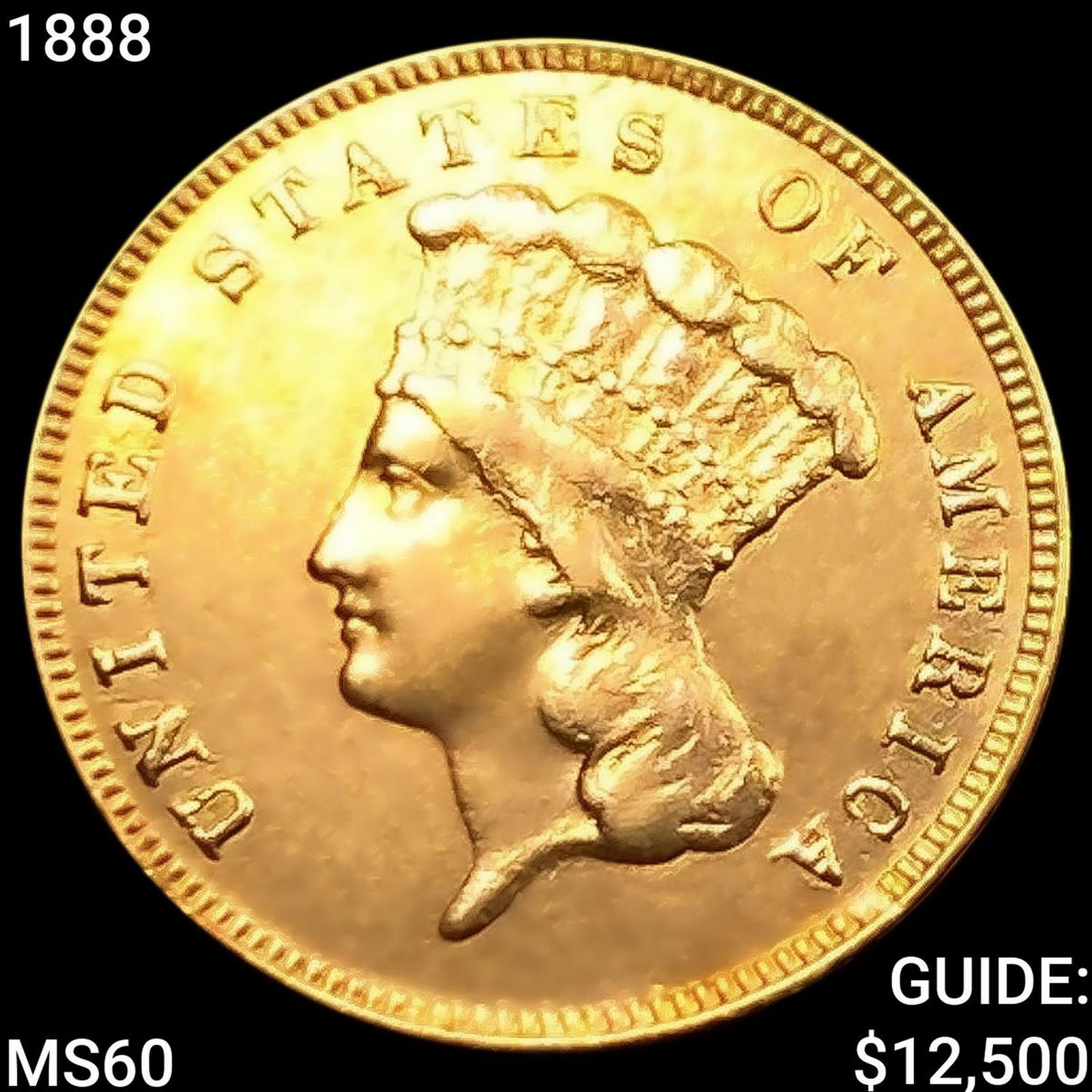1888 $3 Gold Piece UNCIRCULATED (1 of 2)