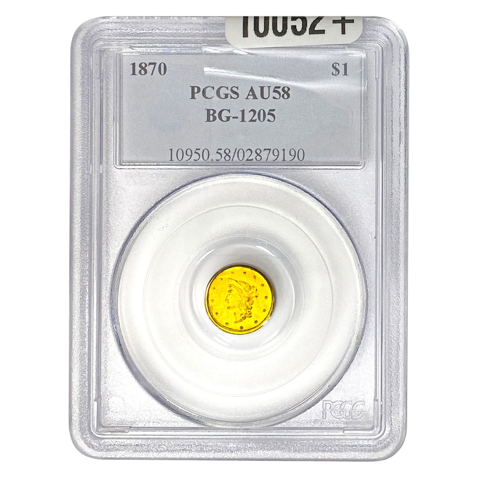 1870 Rare Gold Dollar PCGS AU58 BG-1205 (1 of 2)