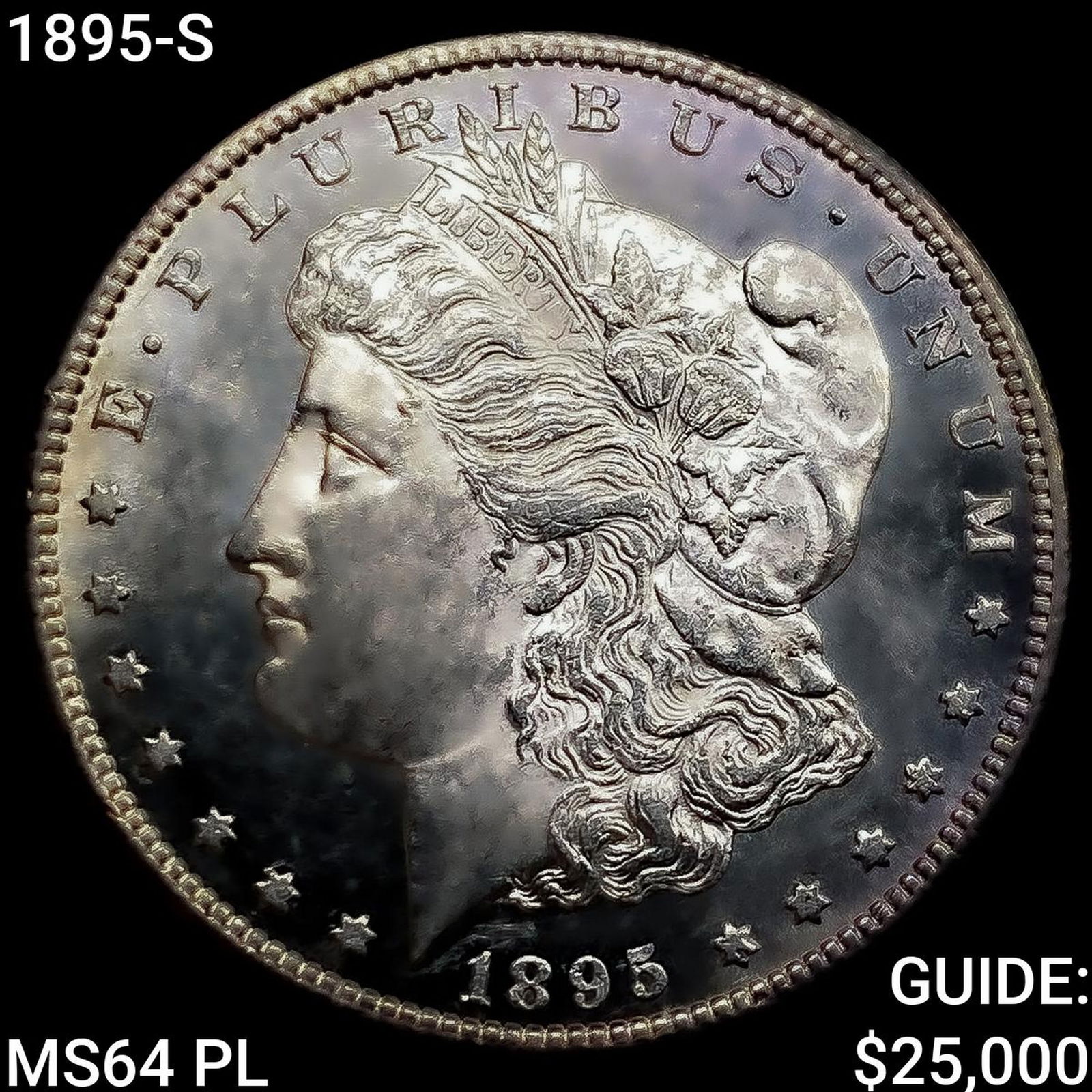 1895-S Morgan Silver Dollar CHOICE BU PL: 1895-S Morgan Silver Dollar CHOICE BU PL