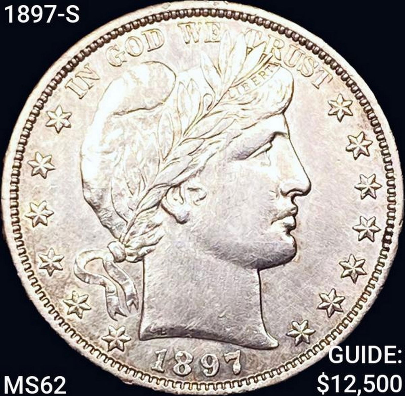 1897-S Barber Half Dollar UNCIRCULATED (1 of 2)