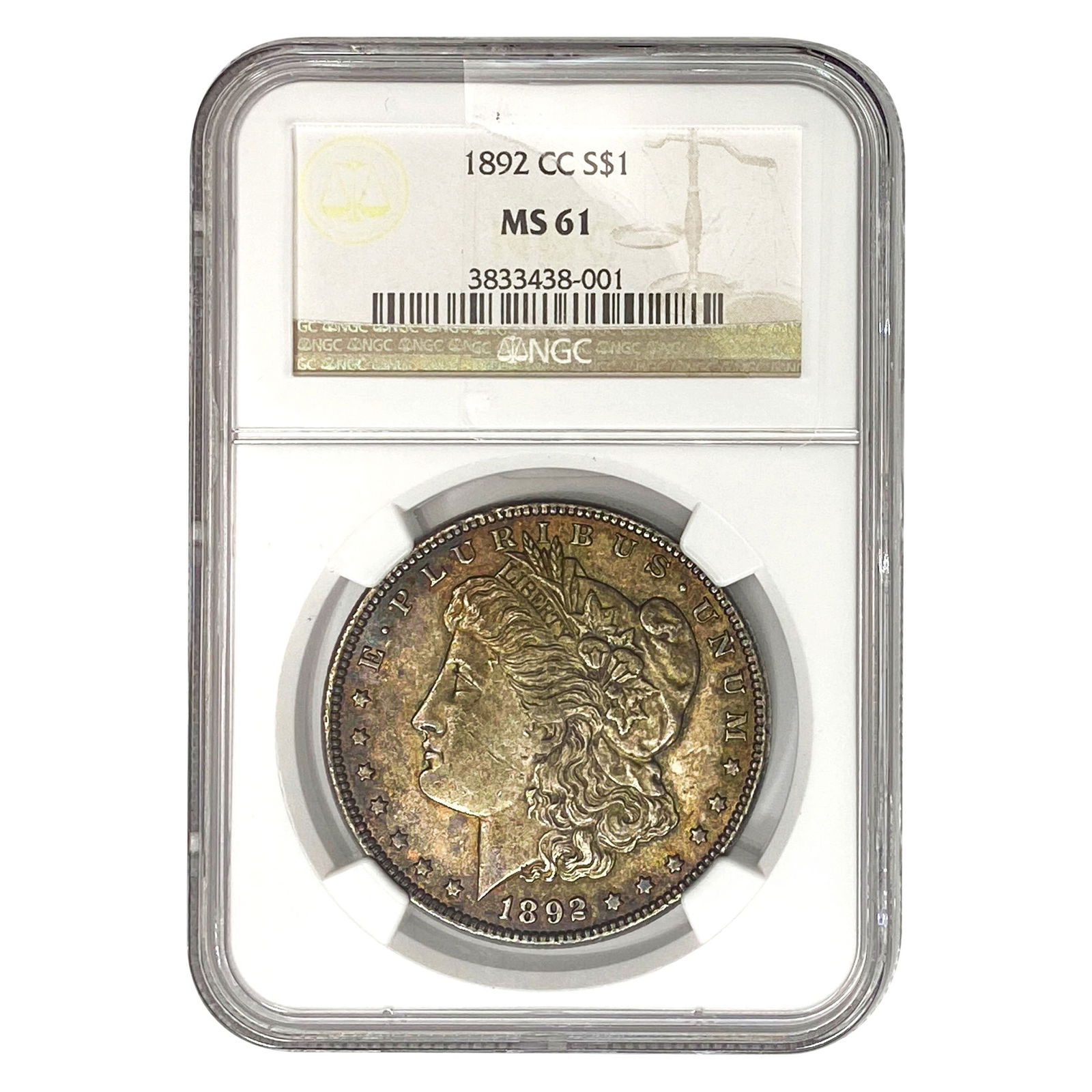 1892-CC Morgan Silver Dollar NGC MS61 (1 of 2)