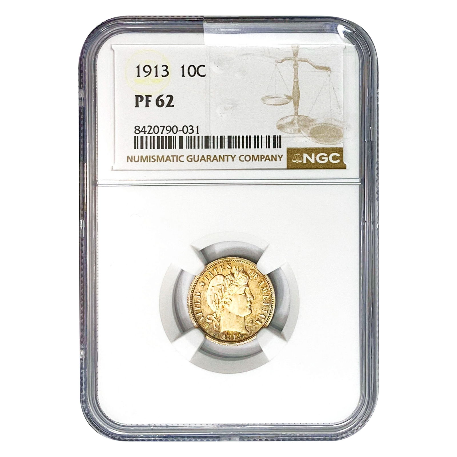 1913 Barber Dime NGC PF62 (1 of 2)