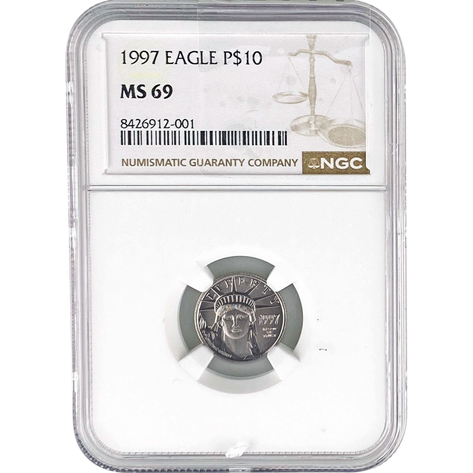 1997 Platinum $10 American Eagle 1/10oz NGC MS69 (1 of 2)