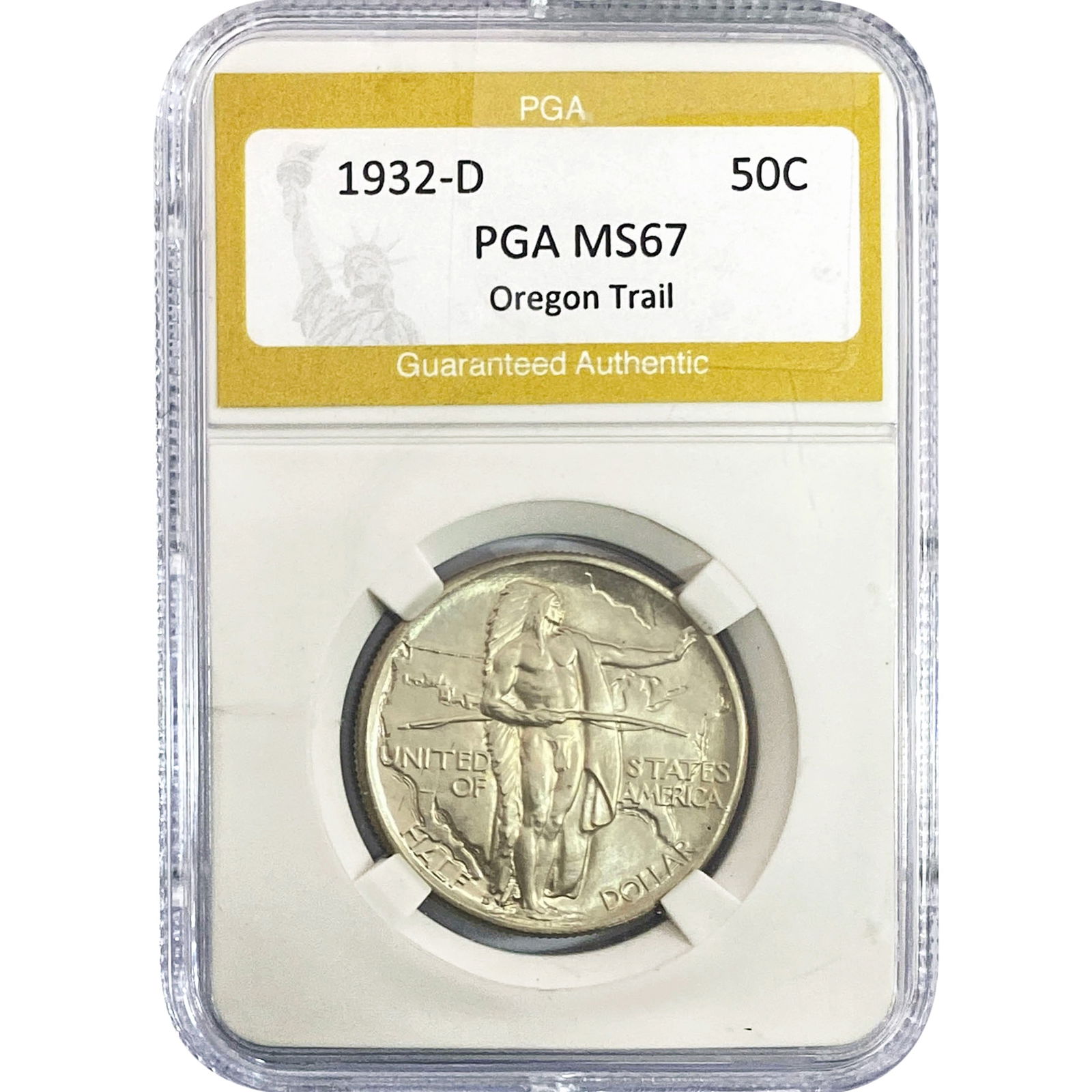 1932-D Oregon Trail Half Dollar PGA MS67 (1 of 2)