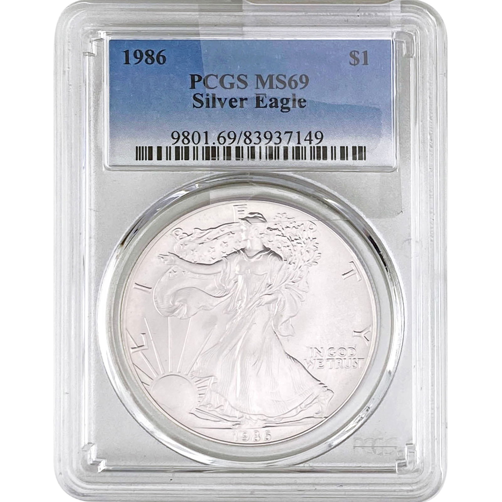 1986 Silver Eagle PCGS MS69 (1 of 2)