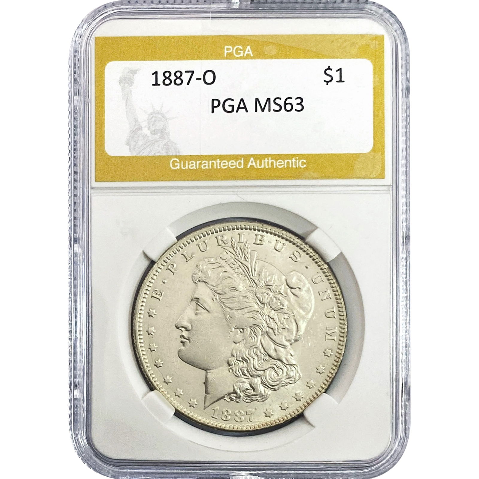 1887-O Morgan Silver Dollar PGA MS63 (1 of 2)