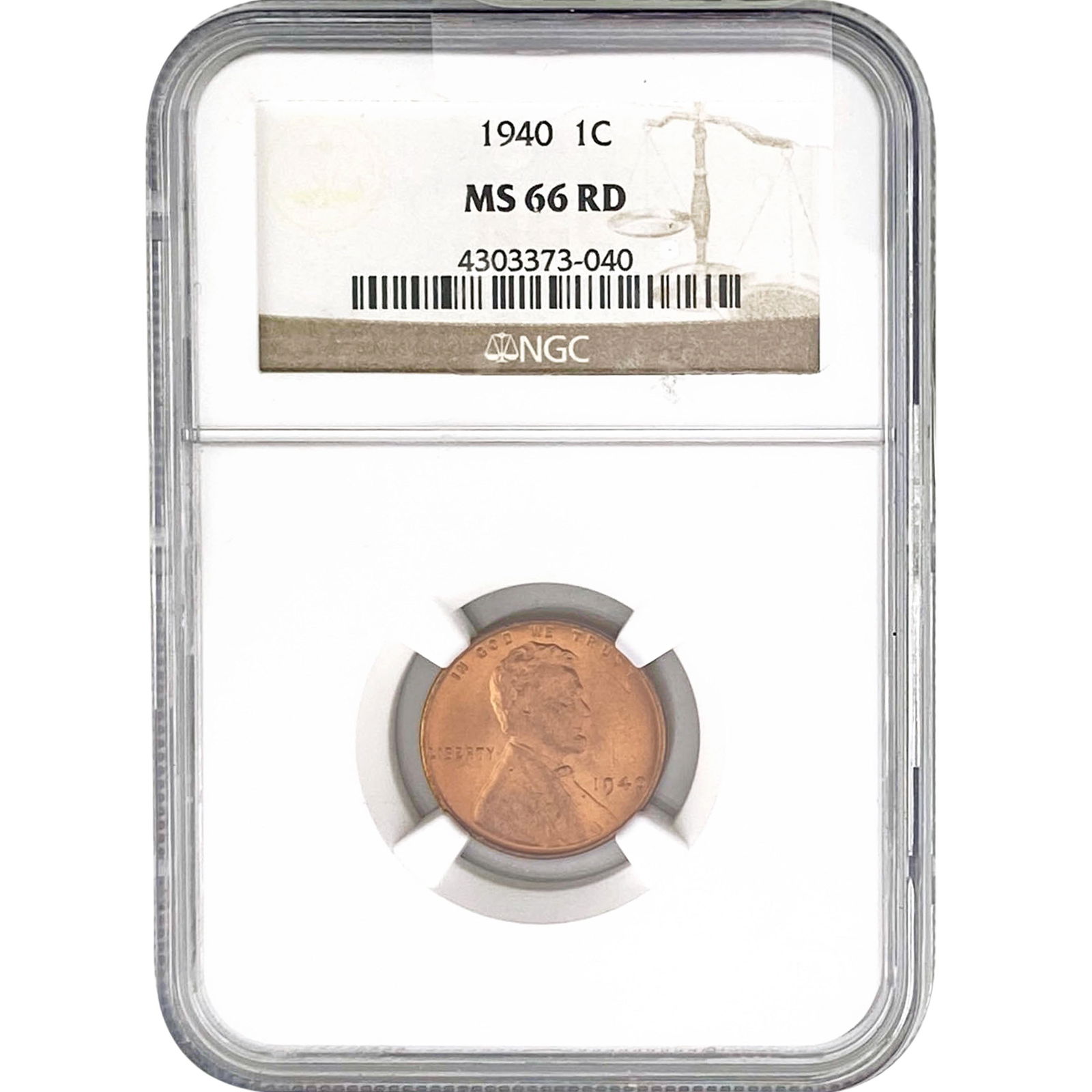 1940 Wheat Cent NGC MS66 RD (1 of 2)