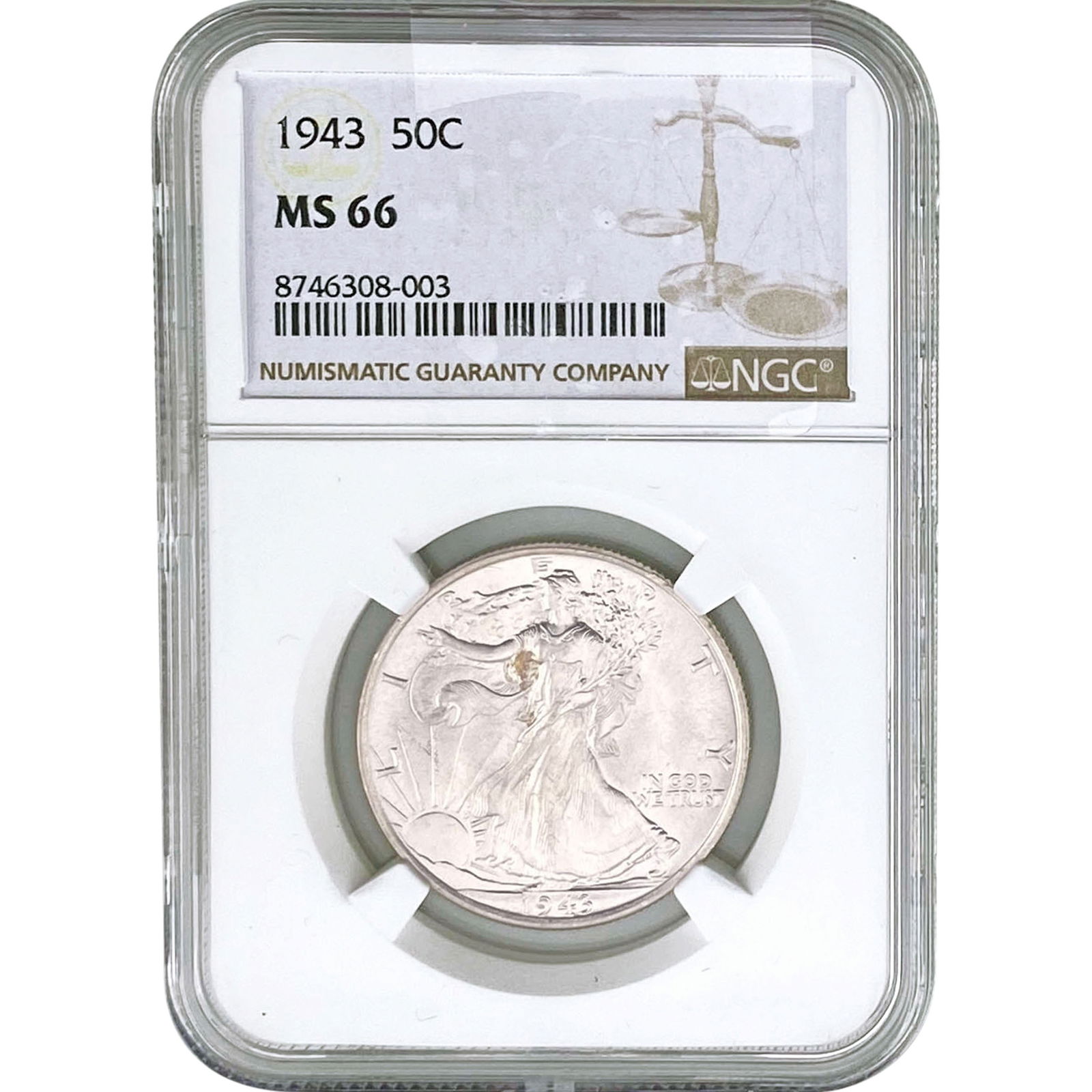 1943 Walking Liberty Half Dollar NGC MS66 (1 of 2)