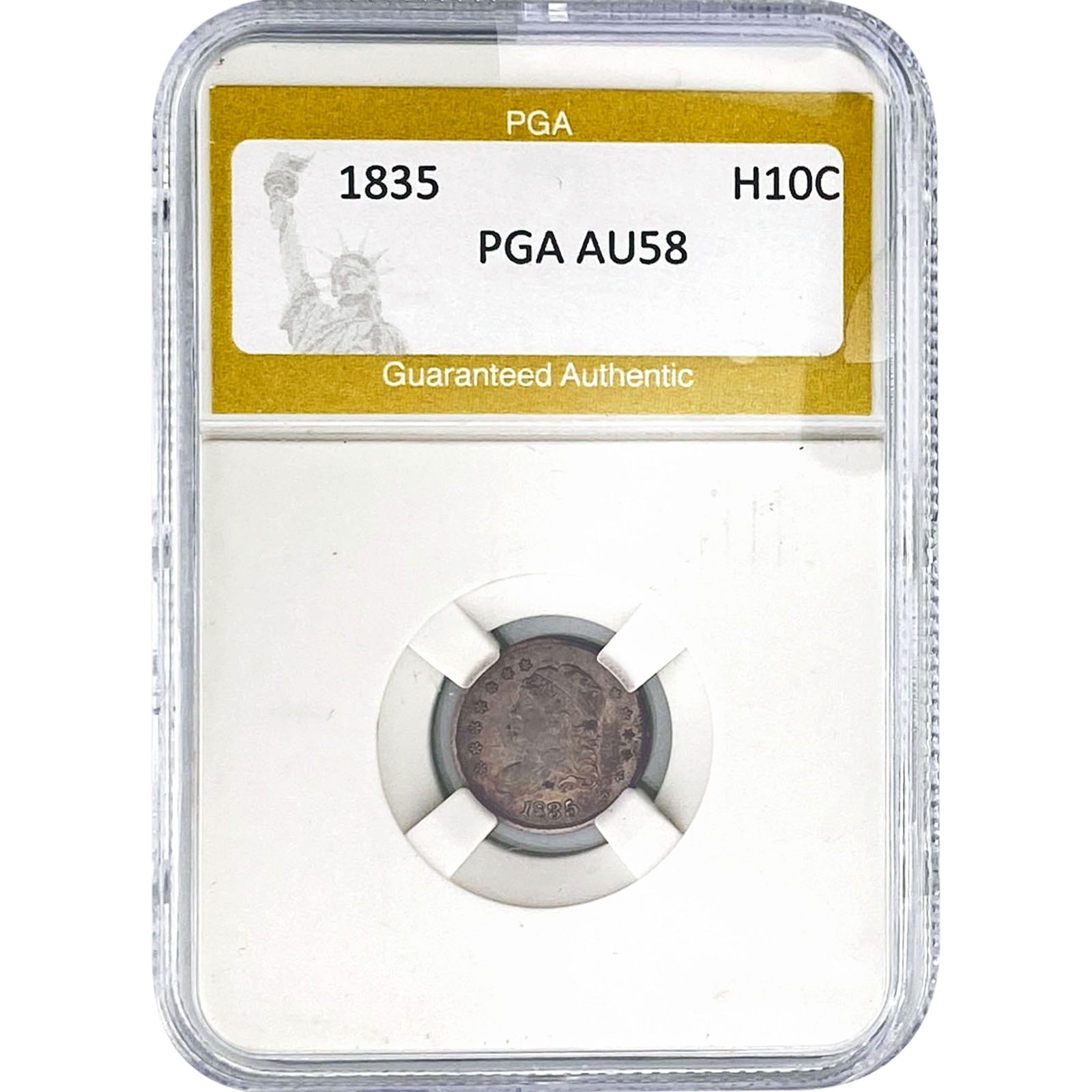 1835 Capped Bust Half Dime PGA AU58 (1 of 2)
