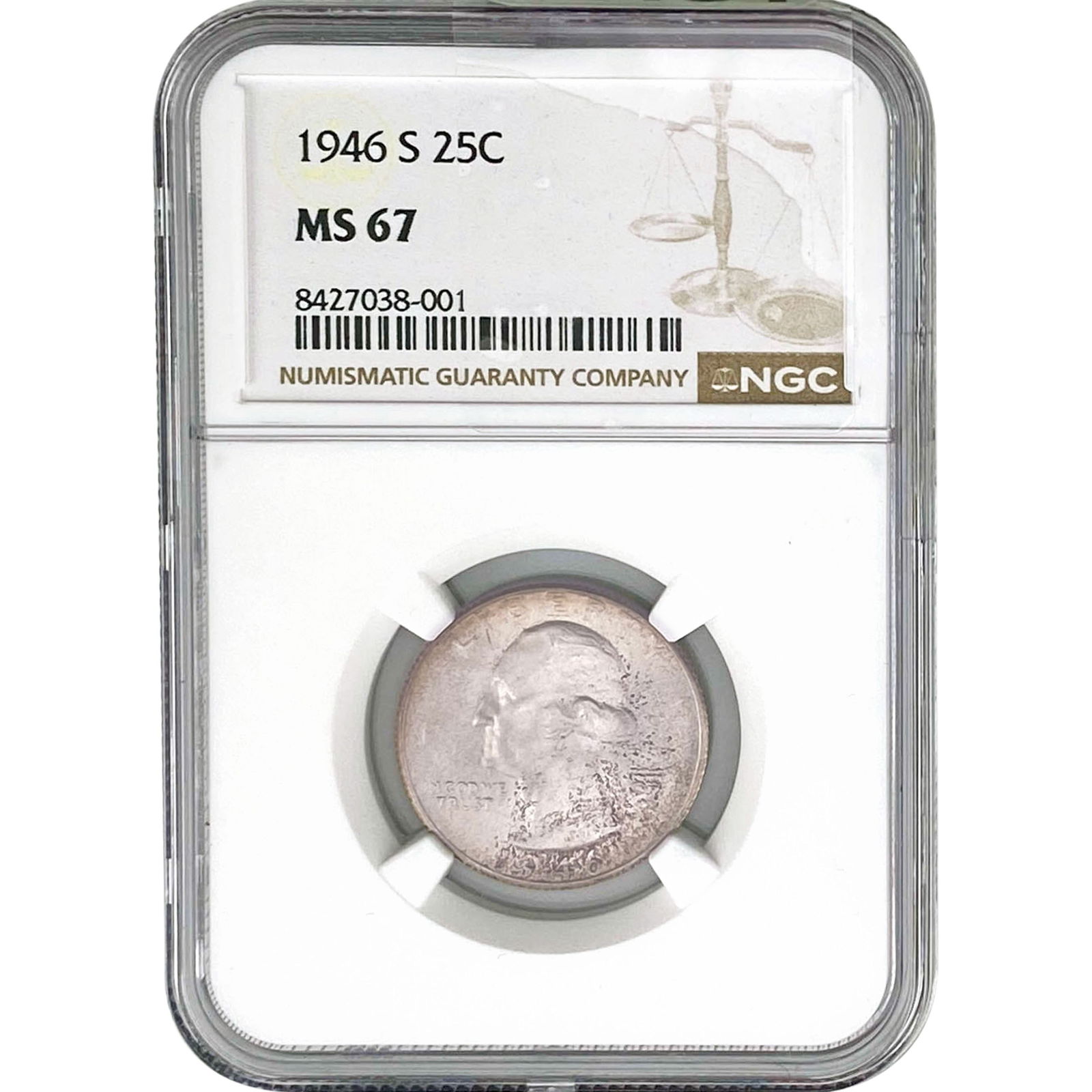 1946-S Washington Silver Quarter NGC MS67 (1 of 2)