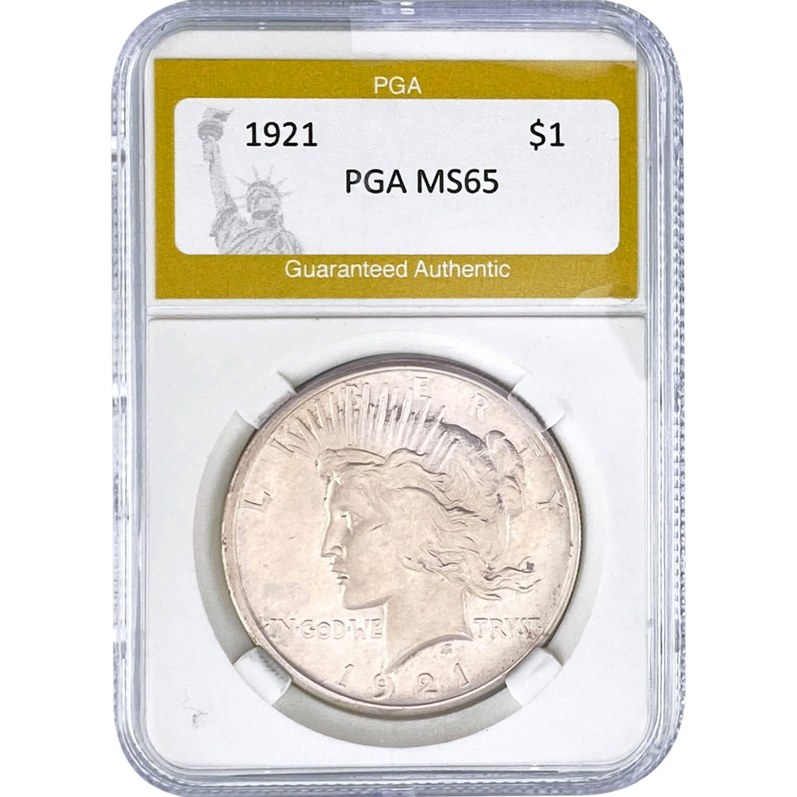 1921 Silver Peace Dollar PGA MS65 (1 of 2)