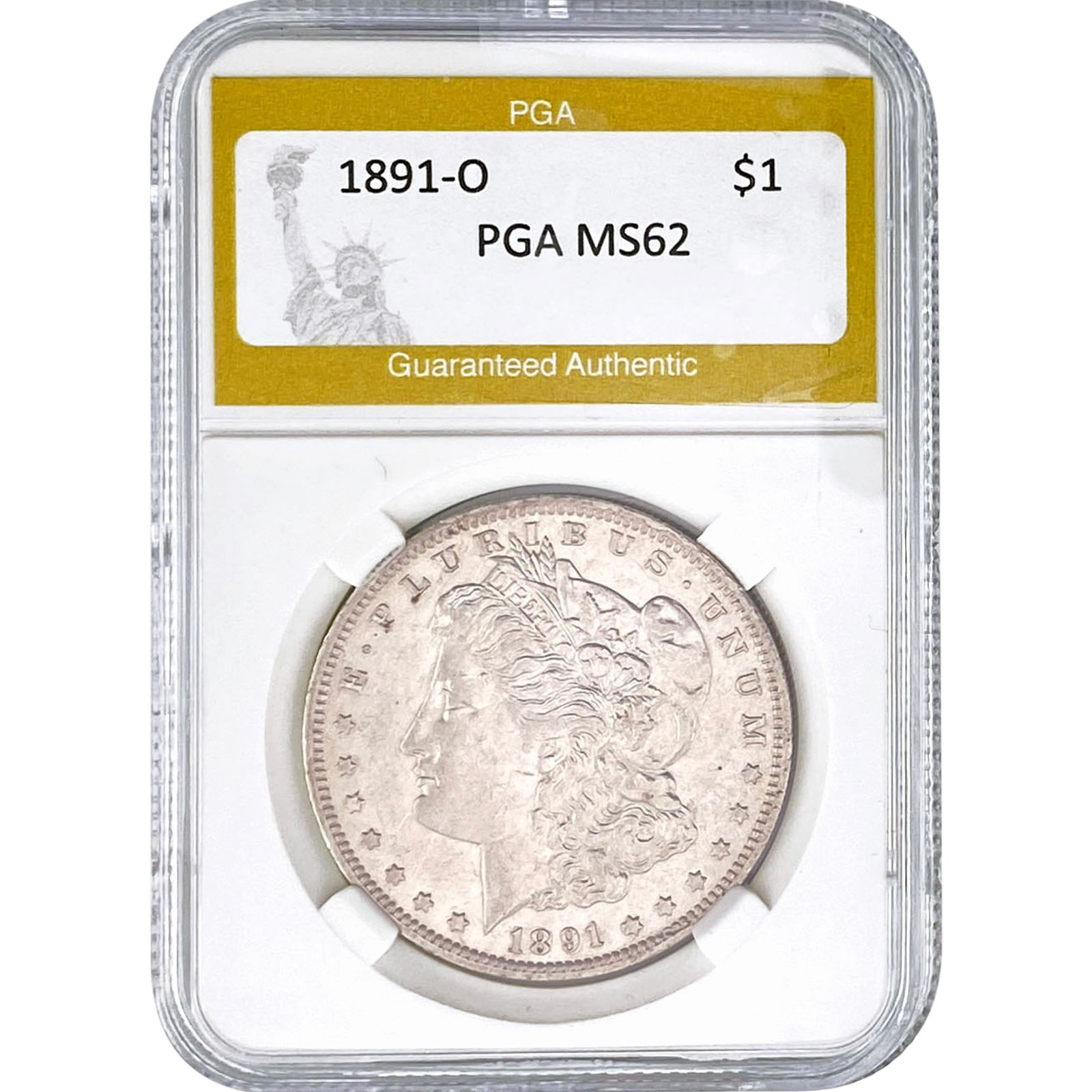 1891-O Morgan Silver Dollar PGA MS62 (1 of 2)