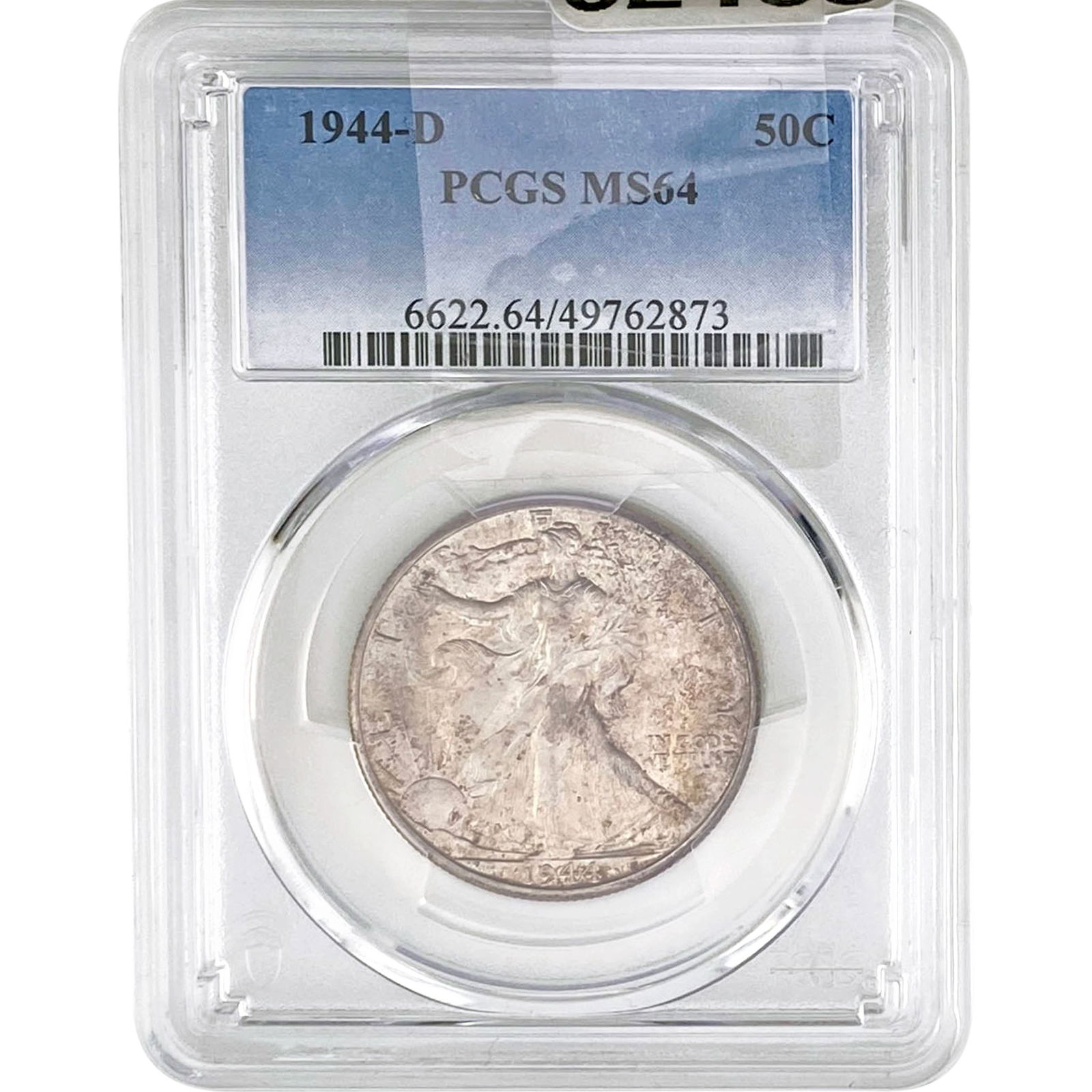 1944-D Walking Liberty Half Dollar PCGS MS64: 1944-D Walking Liberty Half Dollar PCGS MS64