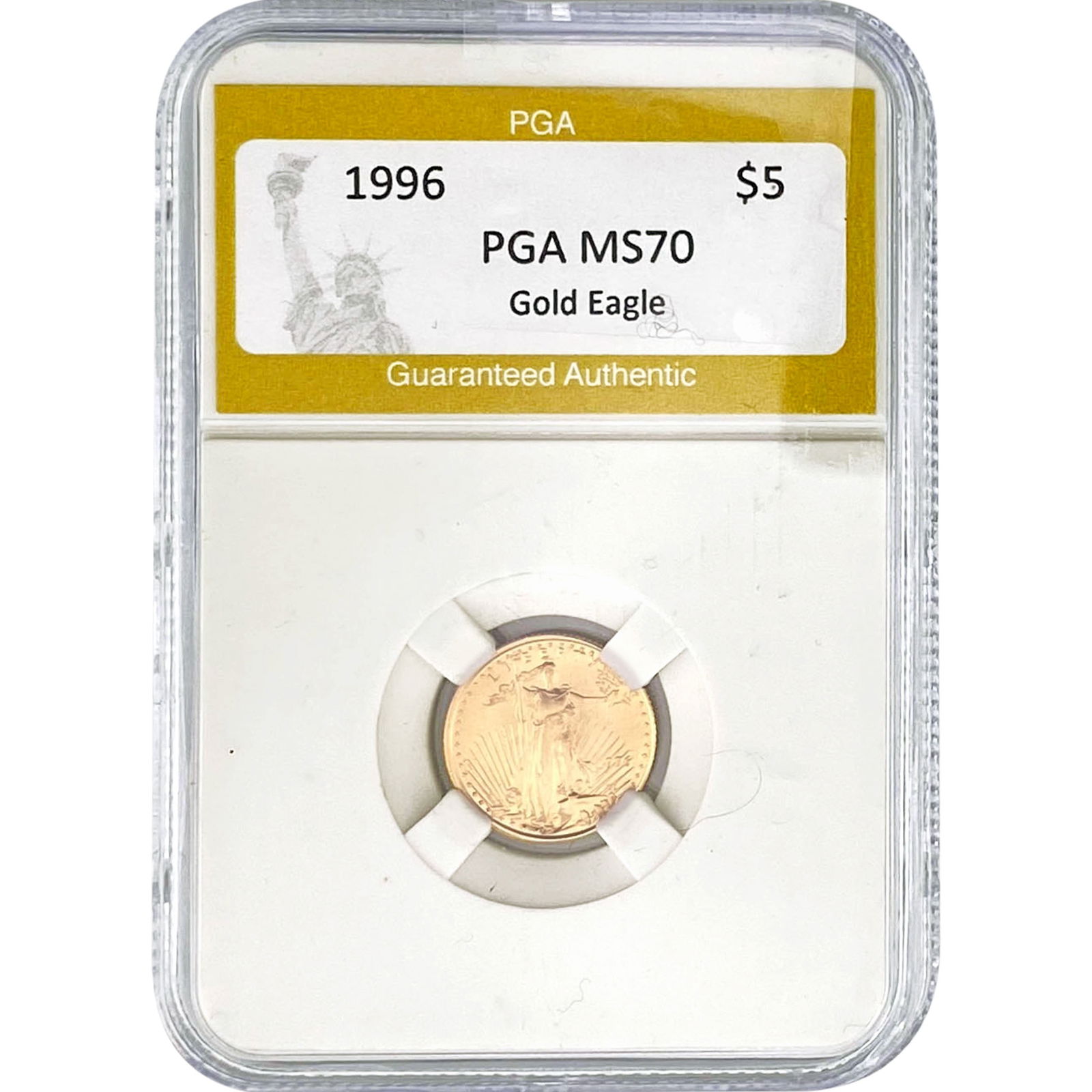 1996 1/10oz $5 Gold Eagle PGA MS70 (1 of 2)