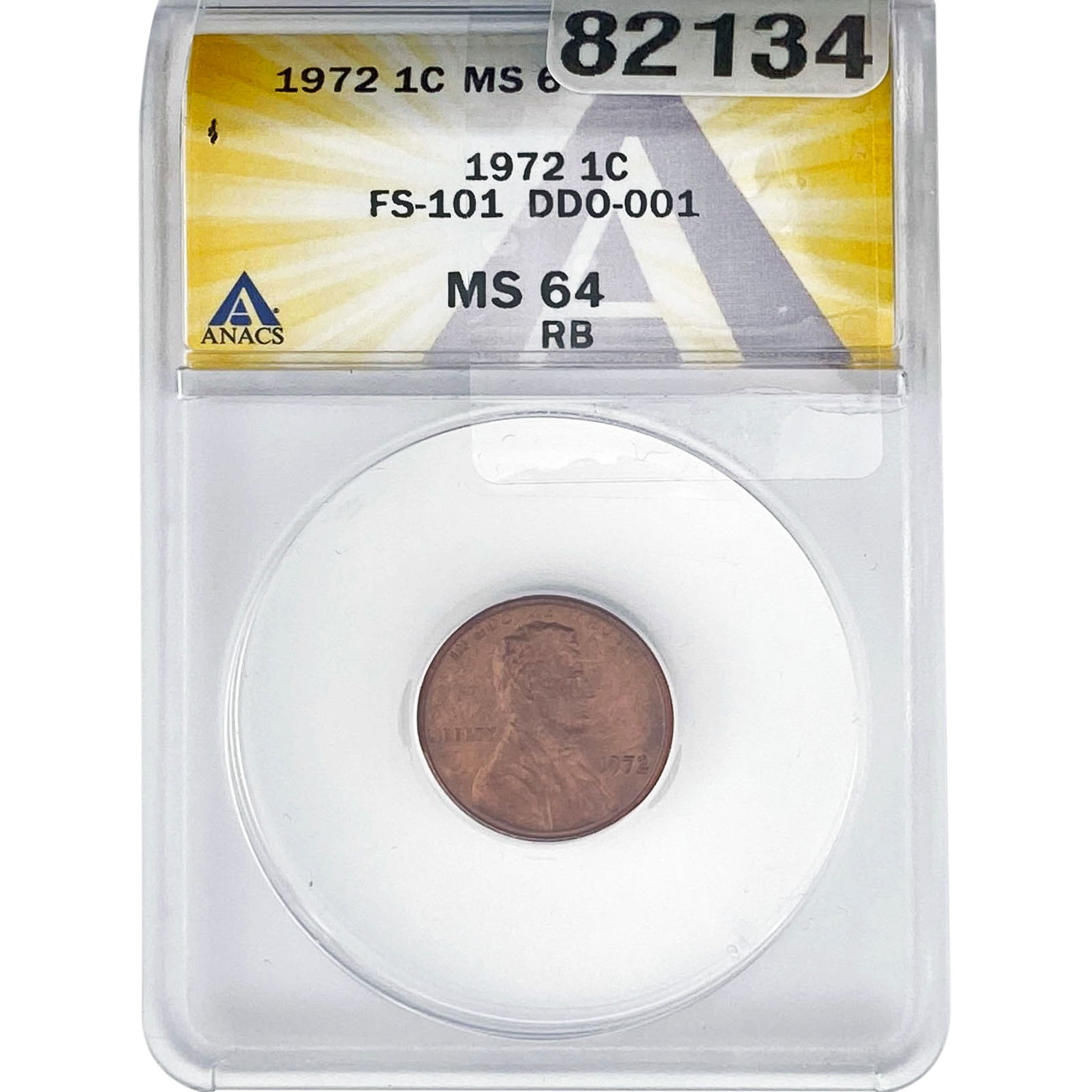 1972 Wheat Cent ANACS MS64 RB (1 of 2)