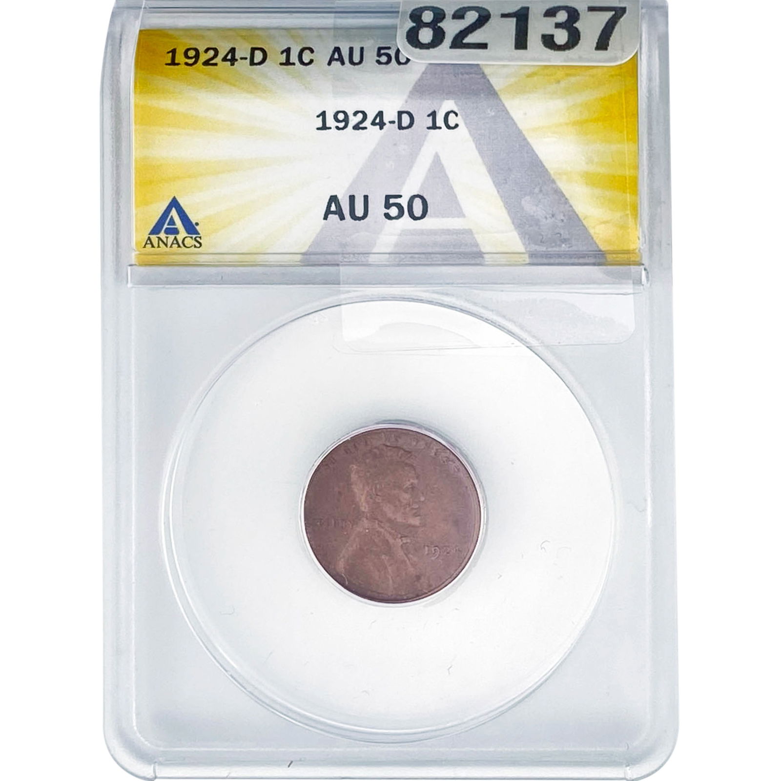 1924-D Wheat Cent ANACS AU50 (1 of 2)