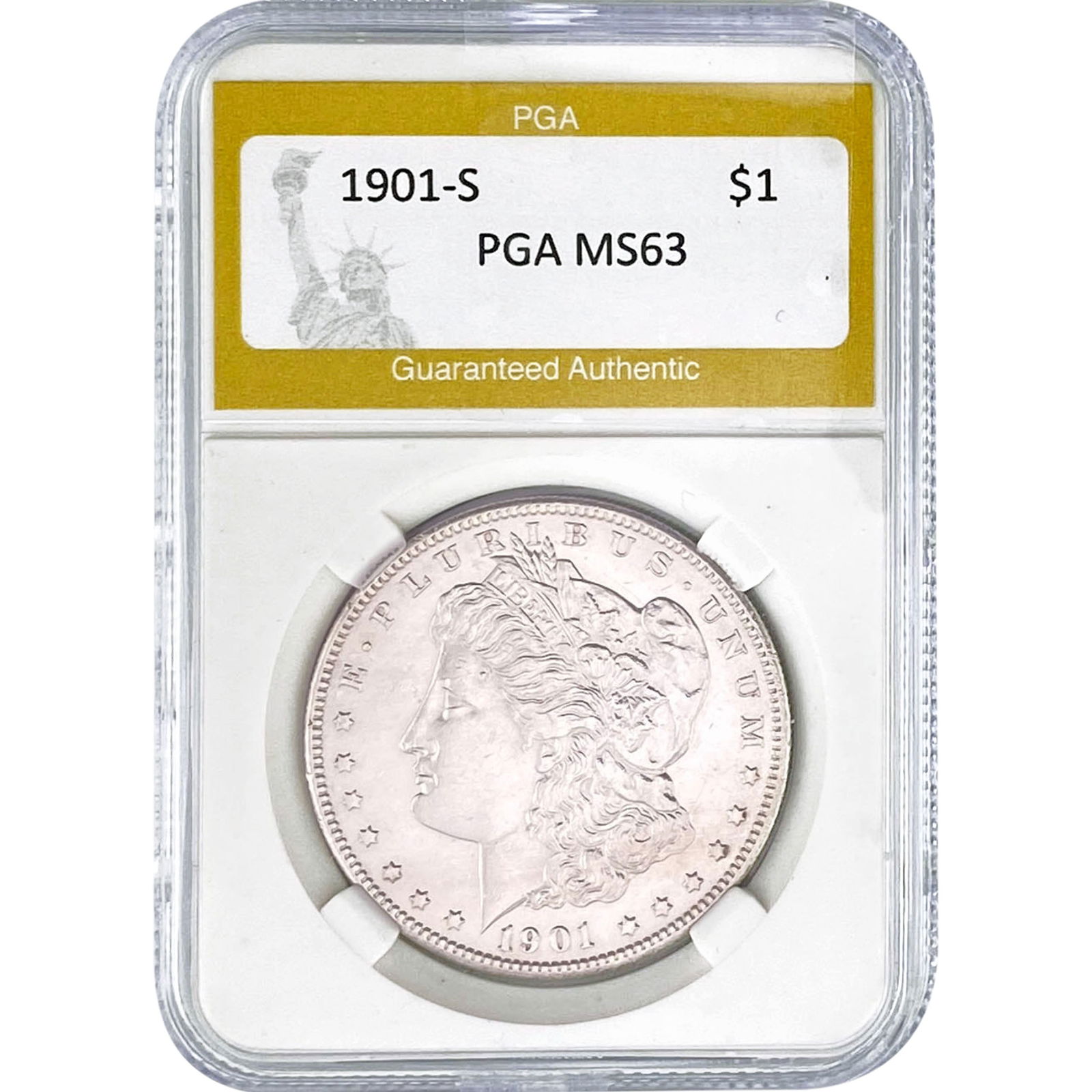 1901-S Morgan Silver Dollar PGA MS63 (1 of 2)