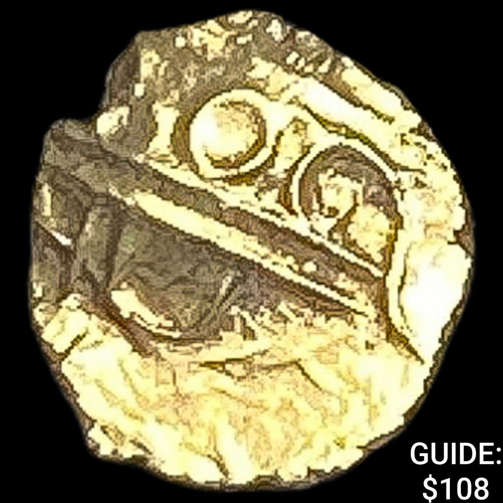 1638-1812 India Mysore .012 Gold Fanam UNCIRCULATED: 1638-1812 India Mysore .012 Gold Fanam UNCIRCULATED