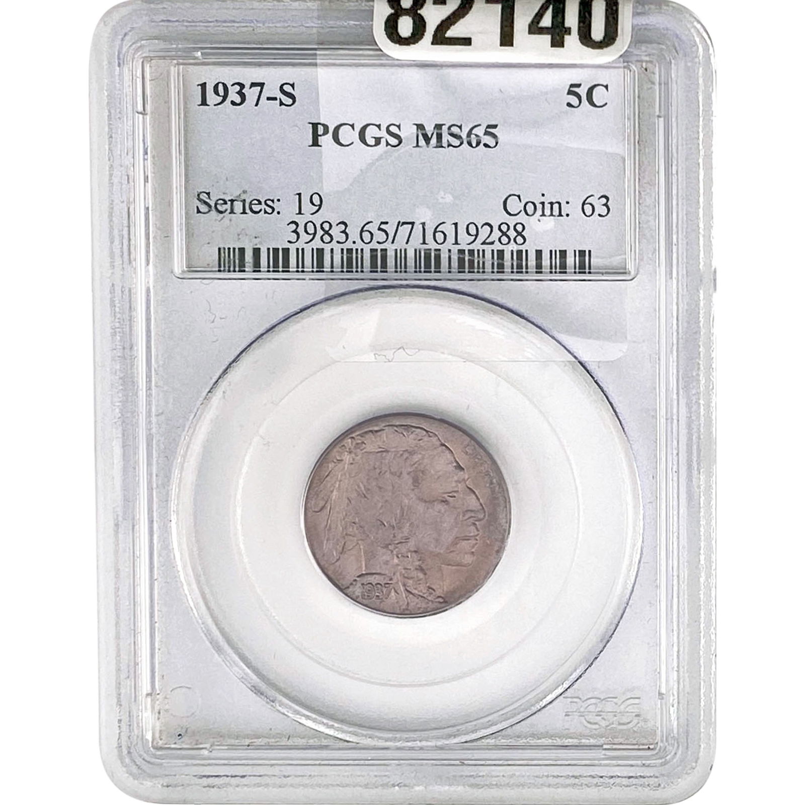 1937-S Buffalo Nickel PCGS MS65 (1 of 2)