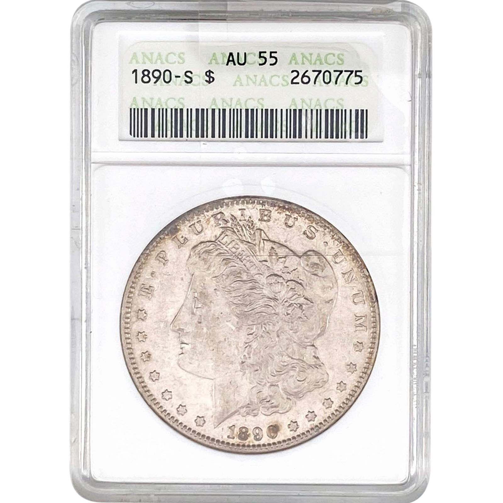 1890-S Morgan Silver Dollar ANACS AU55 (1 of 2)