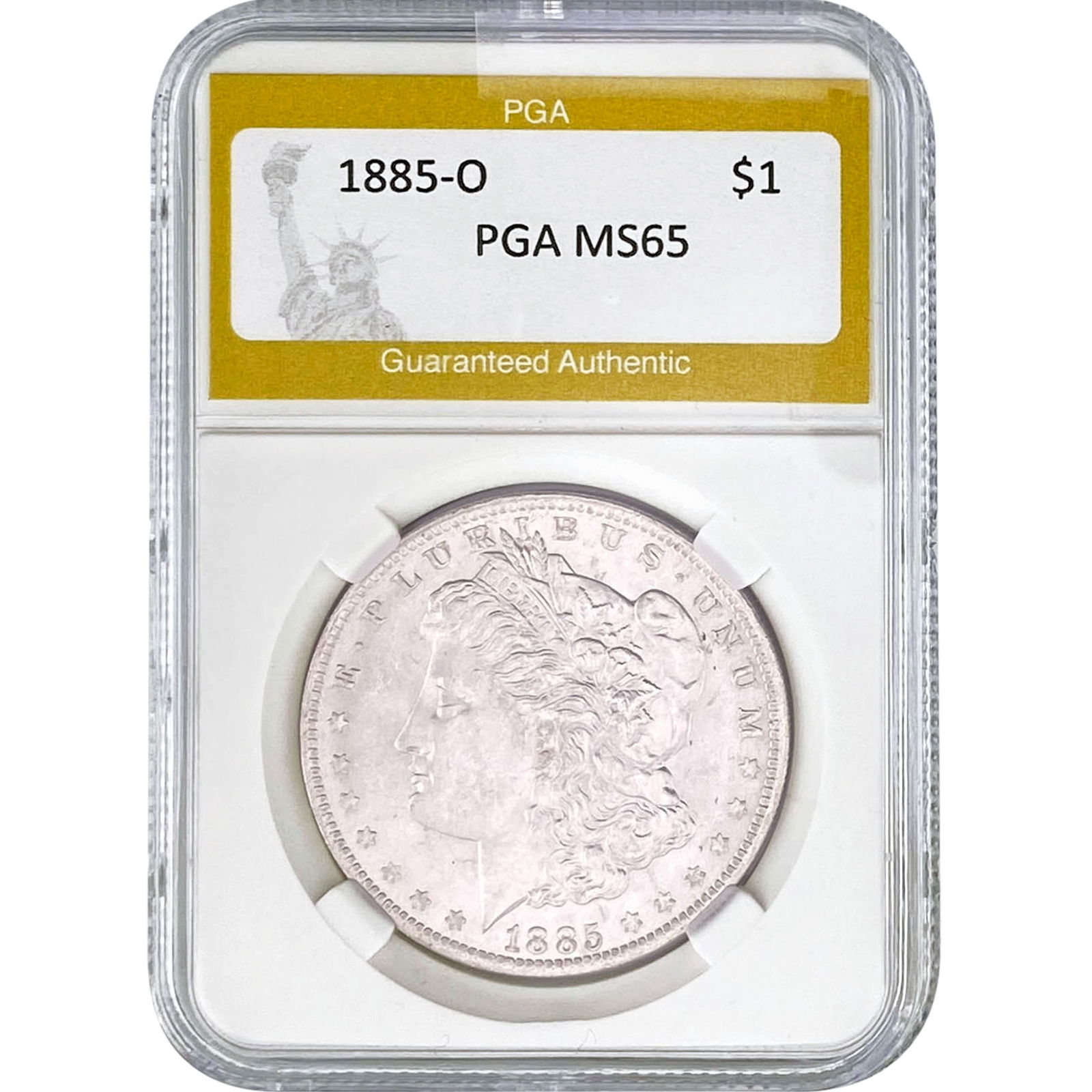 1885-O Morgan Silver Dollar PGA MS65 (1 of 2)