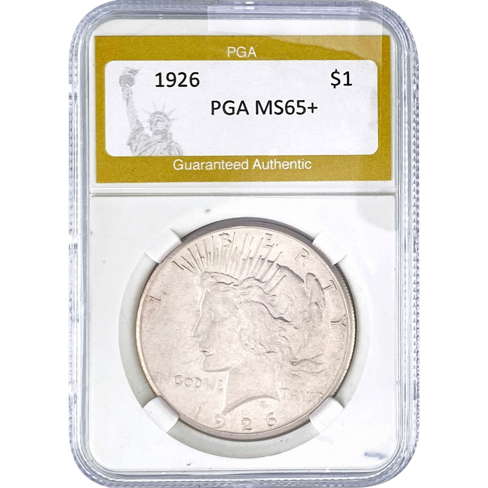 1926 Silver Peace Dollar PGA MS65+ (1 of 2)